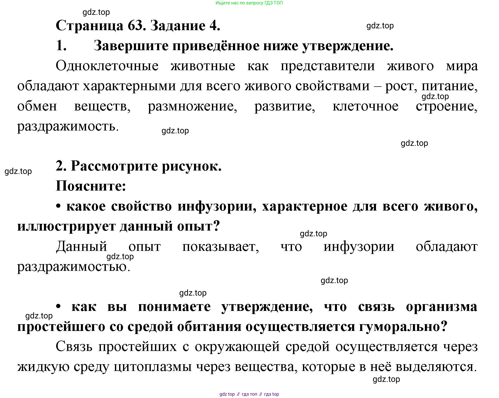 ГДЗ Биология, 9 класс рабочая тетрадь, автор: Сухова Тамара Сергеевна, издательство Просвещение, Москва, 2021, Часть 2, страница 63, номер 4, Решение