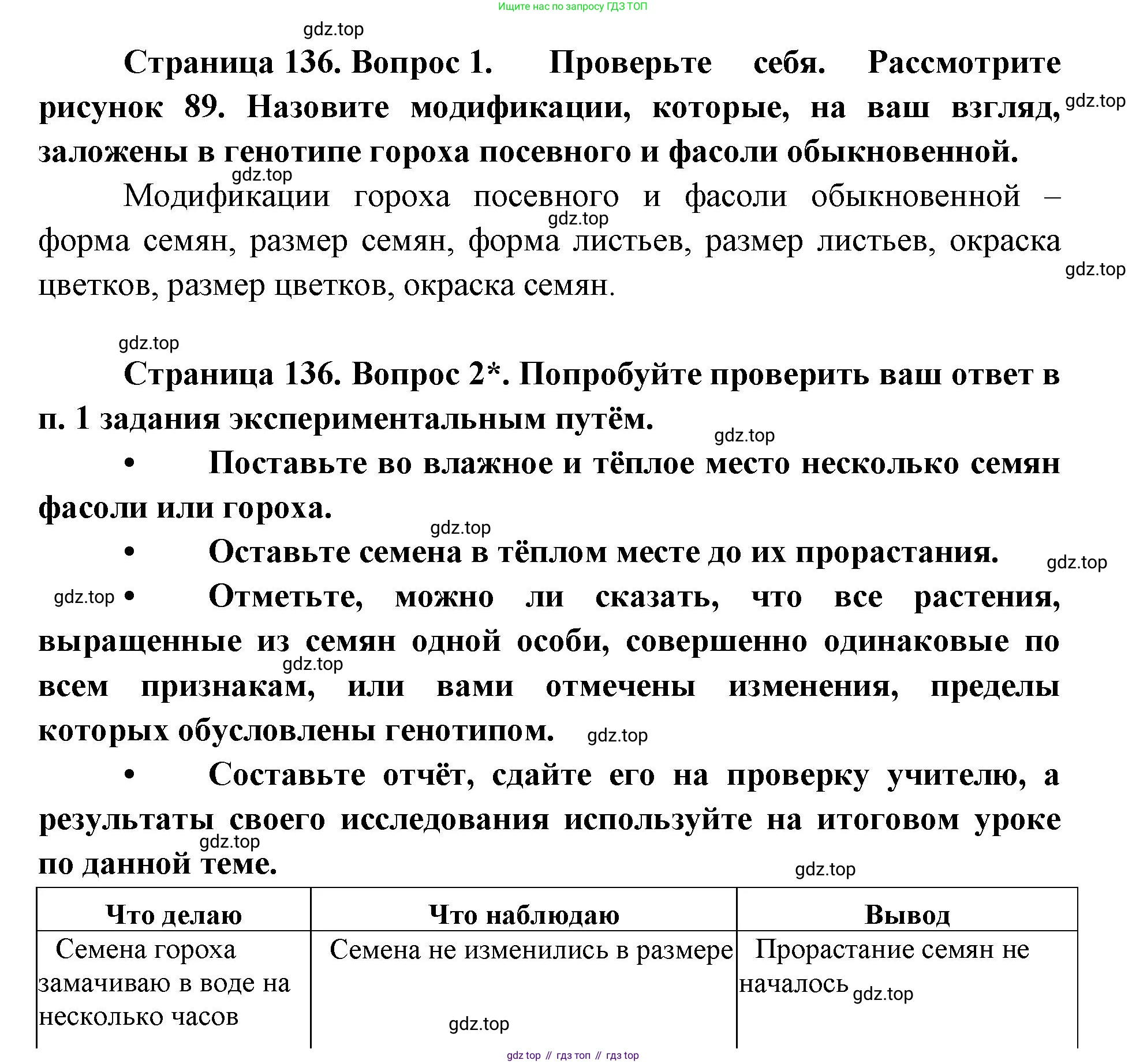ГДЗ Биология, 9 класс Учебник, авторы: Сухова Тамара Сергеевна, Сарычева Наталия Юрьевна, Шаталова Светлана Петровна, Дмитриева Татьяна Андреевна, издательство Просвещение, Москва, 2021, страница 136, Решение