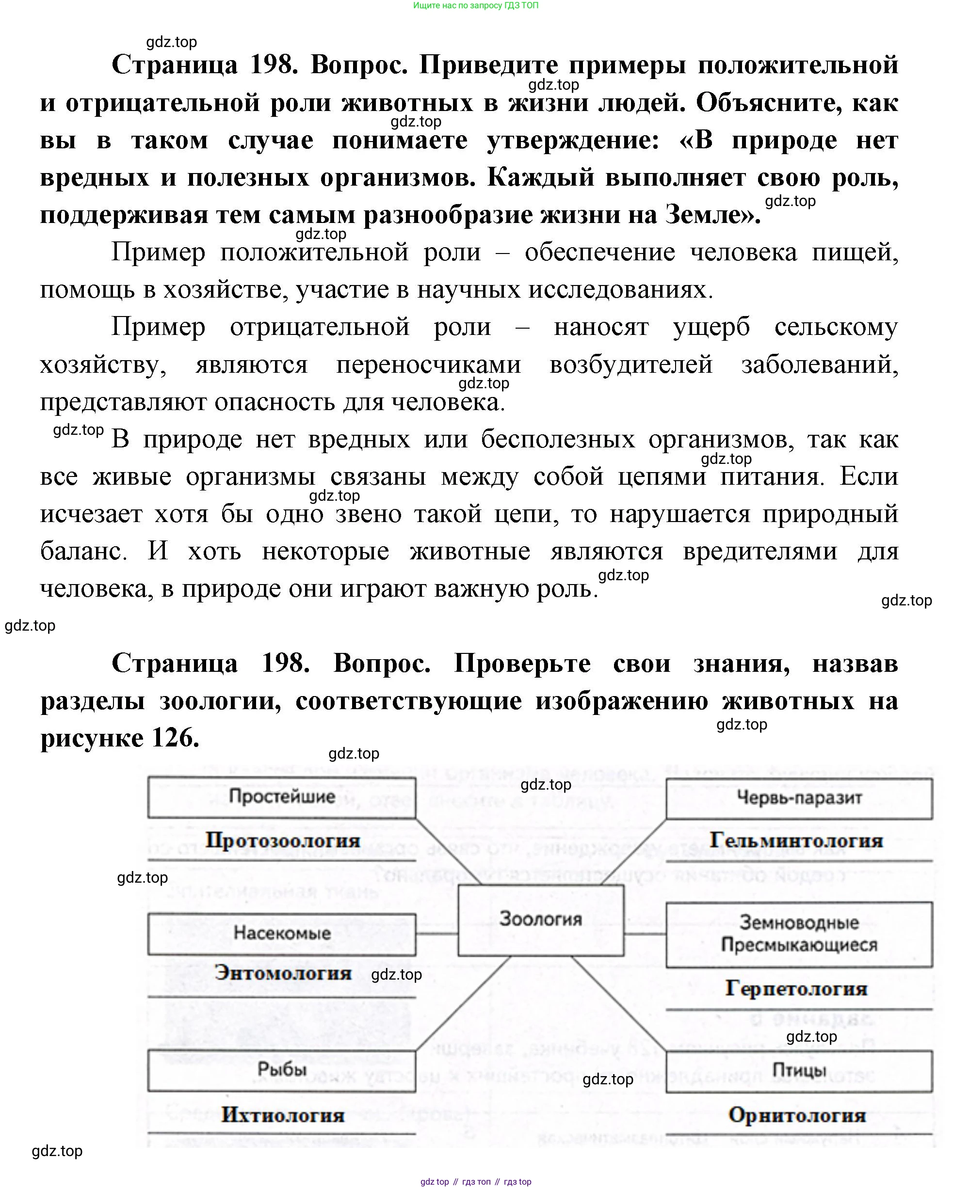 ГДЗ Биология, 9 класс Учебник, авторы: Сухова Тамара Сергеевна, Сарычева Наталия Юрьевна, Шаталова Светлана Петровна, Дмитриева Татьяна Андреевна, издательство Просвещение, Москва, 2021, страница 198, Решение