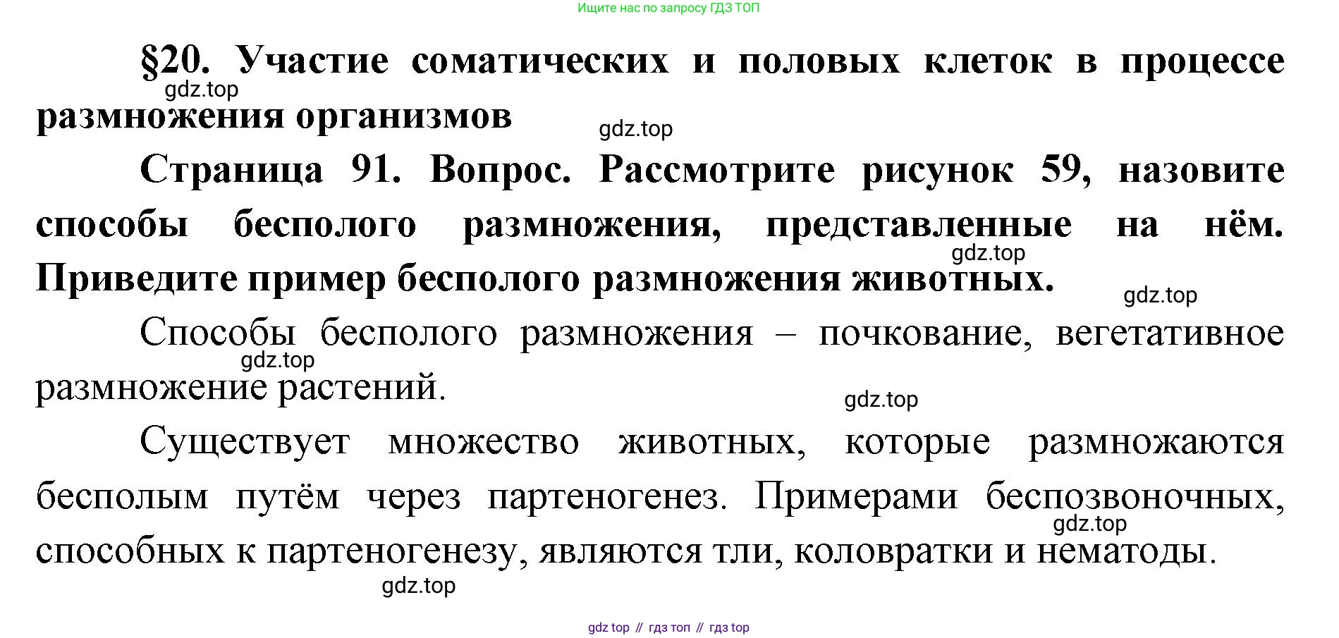 ГДЗ Биология, 9 класс Учебник, авторы: Сухова Тамара Сергеевна, Сарычева Наталия Юрьевна, Шаталова Светлана Петровна, Дмитриева Татьяна Андреевна, издательство Просвещение, Москва, 2021, страница 91, Решение