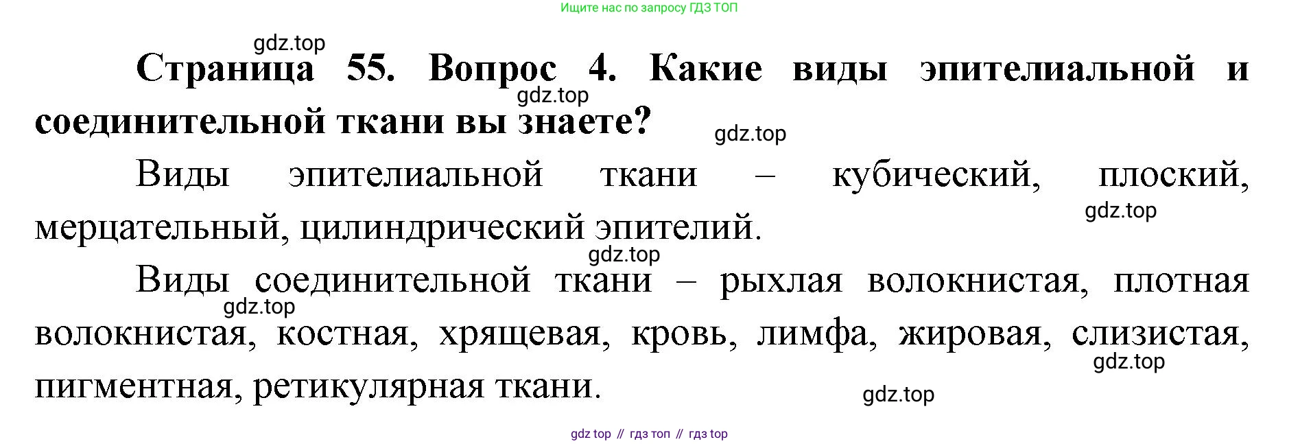 ГДЗ Биология, 9 класс Учебник, авторы: Колесов Дмитрий Васильевич, Маш Реми Давидович, Беляев Иван Николаевич, издательство Просвещение, Москва, 2021, белого цвета, страница 55, номер 4, Решение