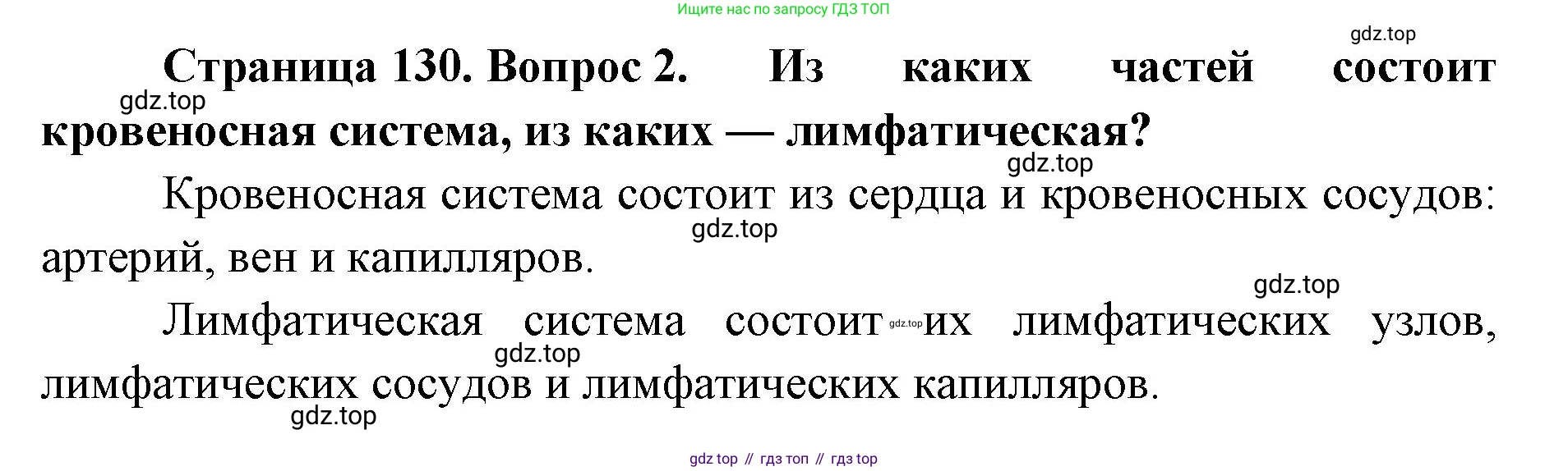 ГДЗ Биология, 9 класс Учебник, авторы: Колесов Дмитрий Васильевич, Маш Реми Давидович, Беляев Иван Николаевич, издательство Просвещение, Москва, 2021, белого цвета, страница 130, номер 2, Решение