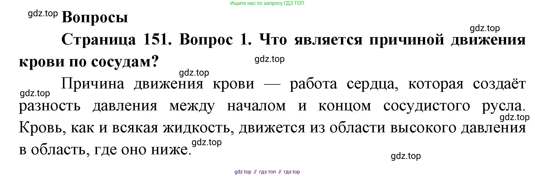 ГДЗ Биология, 9 класс Учебник, авторы: Колесов Дмитрий Васильевич, Маш Реми Давидович, Беляев Иван Николаевич, издательство Просвещение, Москва, 2021, белого цвета, страница 151, номер 1, Решение