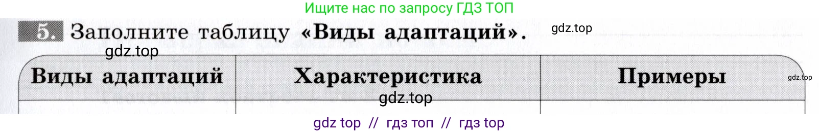 Биология, 9 класс рабочая тетрадь, авторы: Пасечник Владимир Васильевич, Швецов Глеб Геннадьевич, издательство Просвещение, Москва, 2019, страница 39, номер 5, Условие