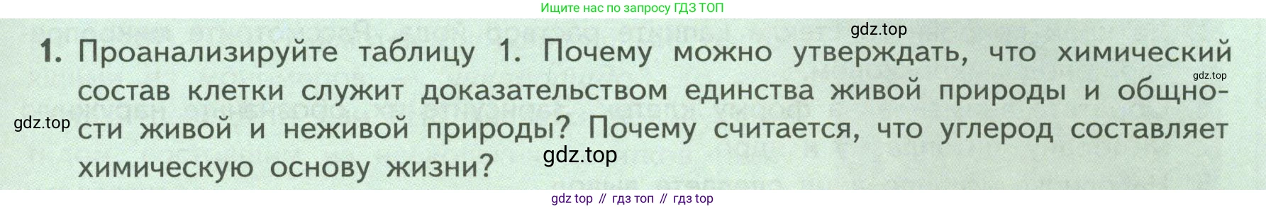 ГДЗ Биология, 9 класс Учебник, авторы: Пасечник Владимир Васильевич, Каменский Андрей Александрович, Швецов Глеб Геннадьевич, Гапонюк Зоя Георгиевна, издательство Просвещение, Москва, 2023, белого цвета, страница 31, номер 1, Условие