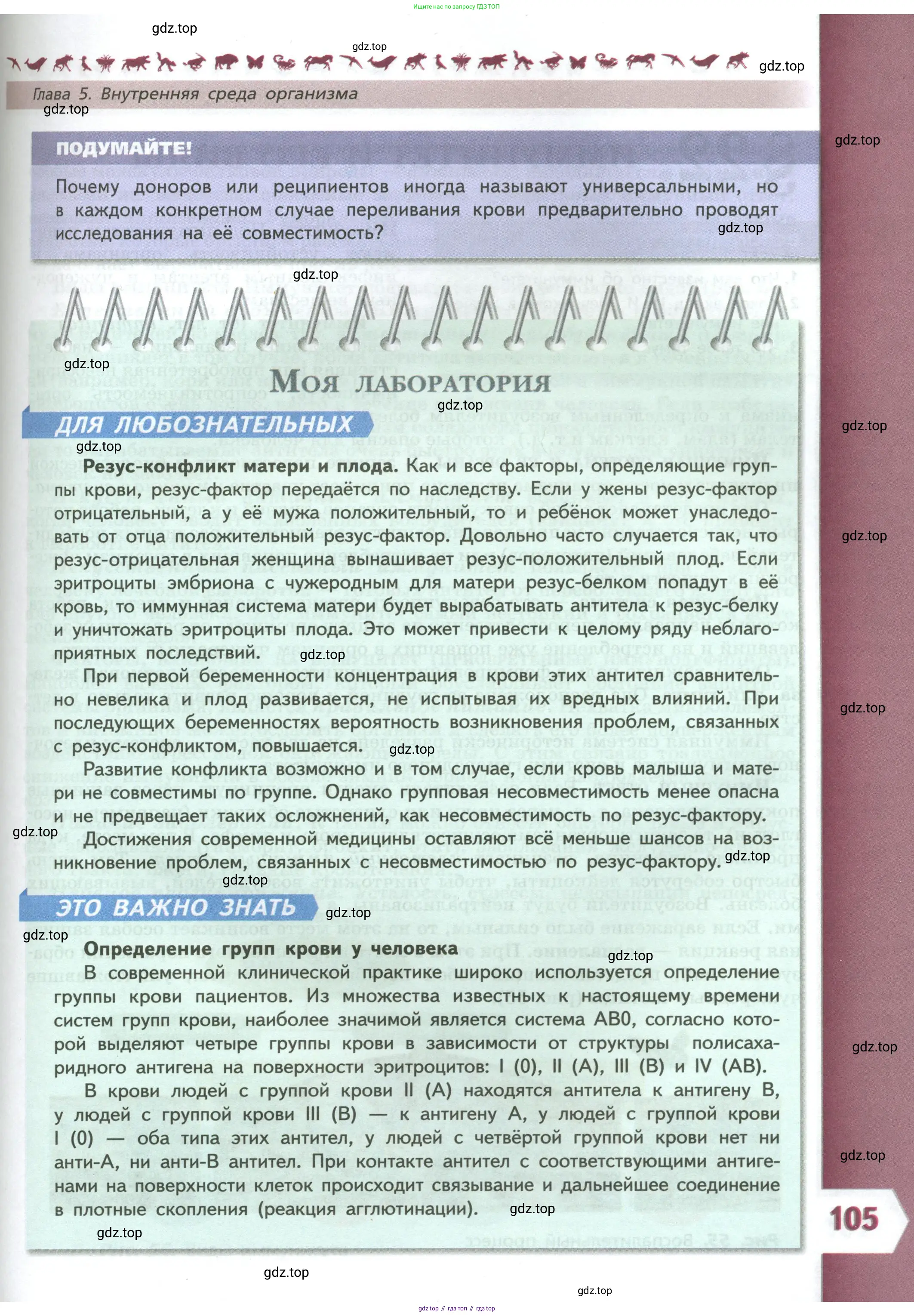 Биология, 9 класс Учебник, авторы: Пасечник Владимир Васильевич, Каменский Андрей Александрович, Швецов Глеб Геннадьевич, Гапонюк Зоя Георгиевна, издательство Просвещение, Москва, 2023, белого цвета, страница 105