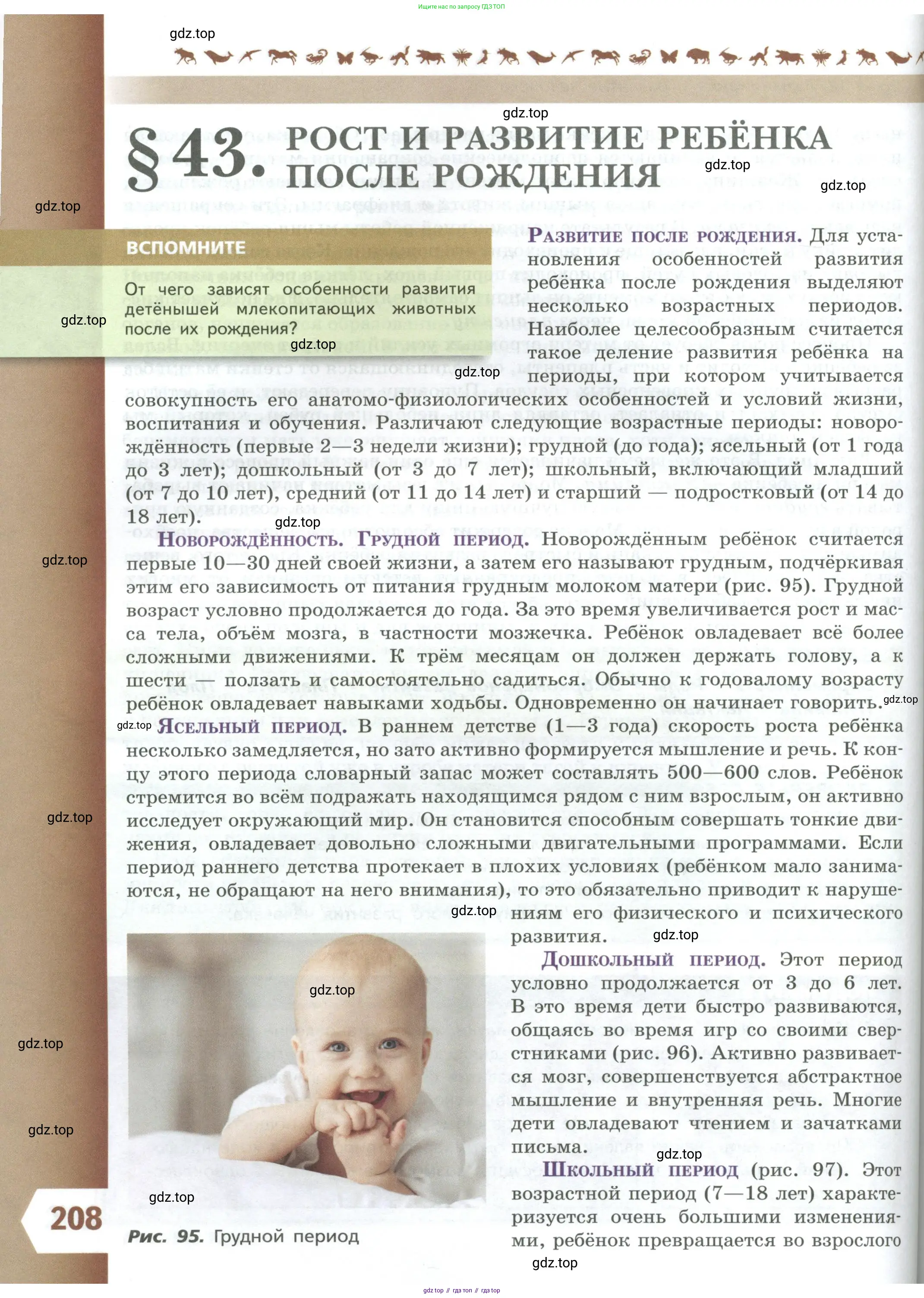Биология, 9 класс Учебник, авторы: Пасечник Владимир Васильевич, Каменский Андрей Александрович, Швецов Глеб Геннадьевич, Гапонюк Зоя Георгиевна, издательство Просвещение, Москва, 2023, белого цвета, страница 208