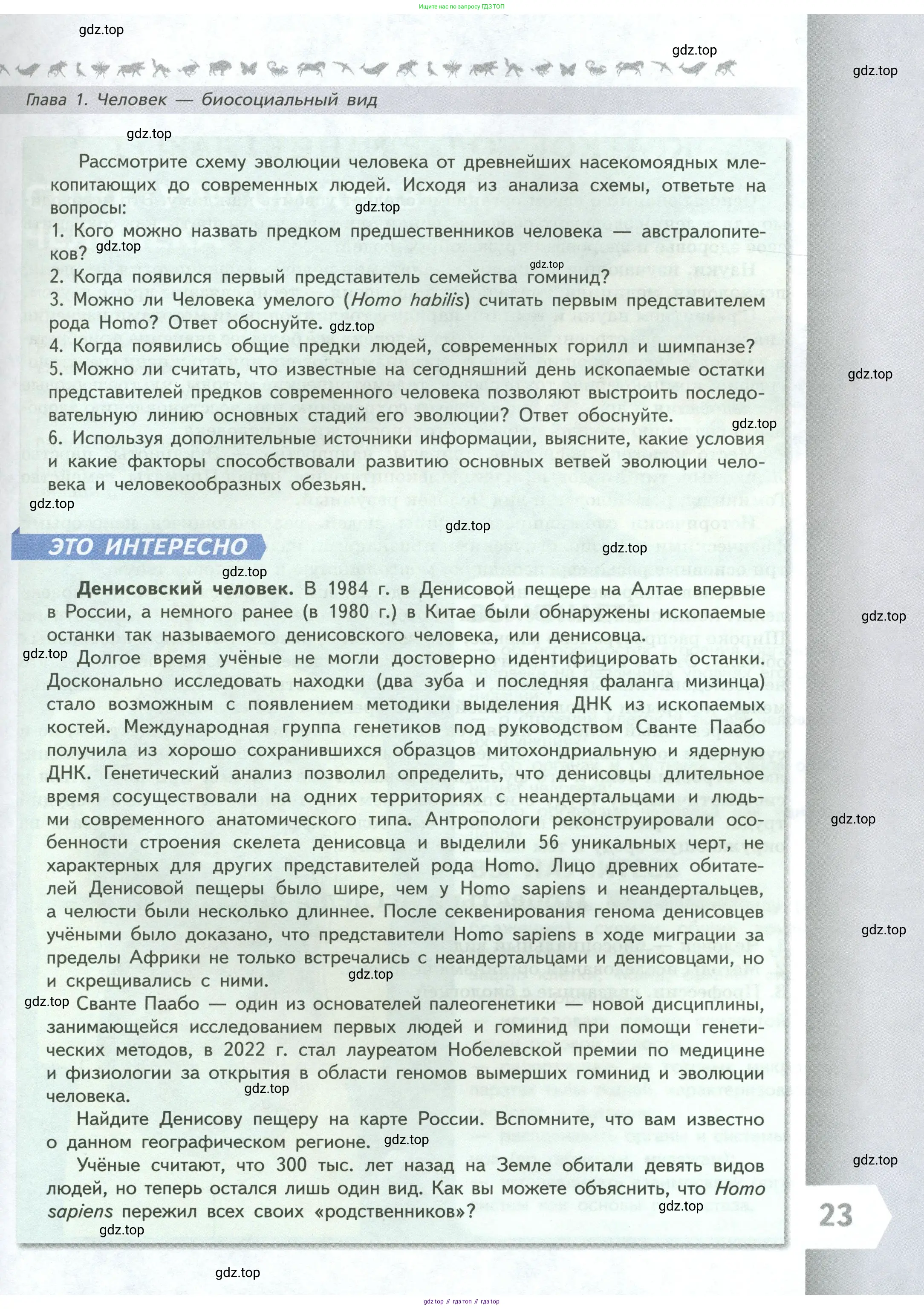 Биология, 9 класс Учебник, авторы: Пасечник Владимир Васильевич, Каменский Андрей Александрович, Швецов Глеб Геннадьевич, Гапонюк Зоя Георгиевна, издательство Просвещение, Москва, 2023, белого цвета, страница 23