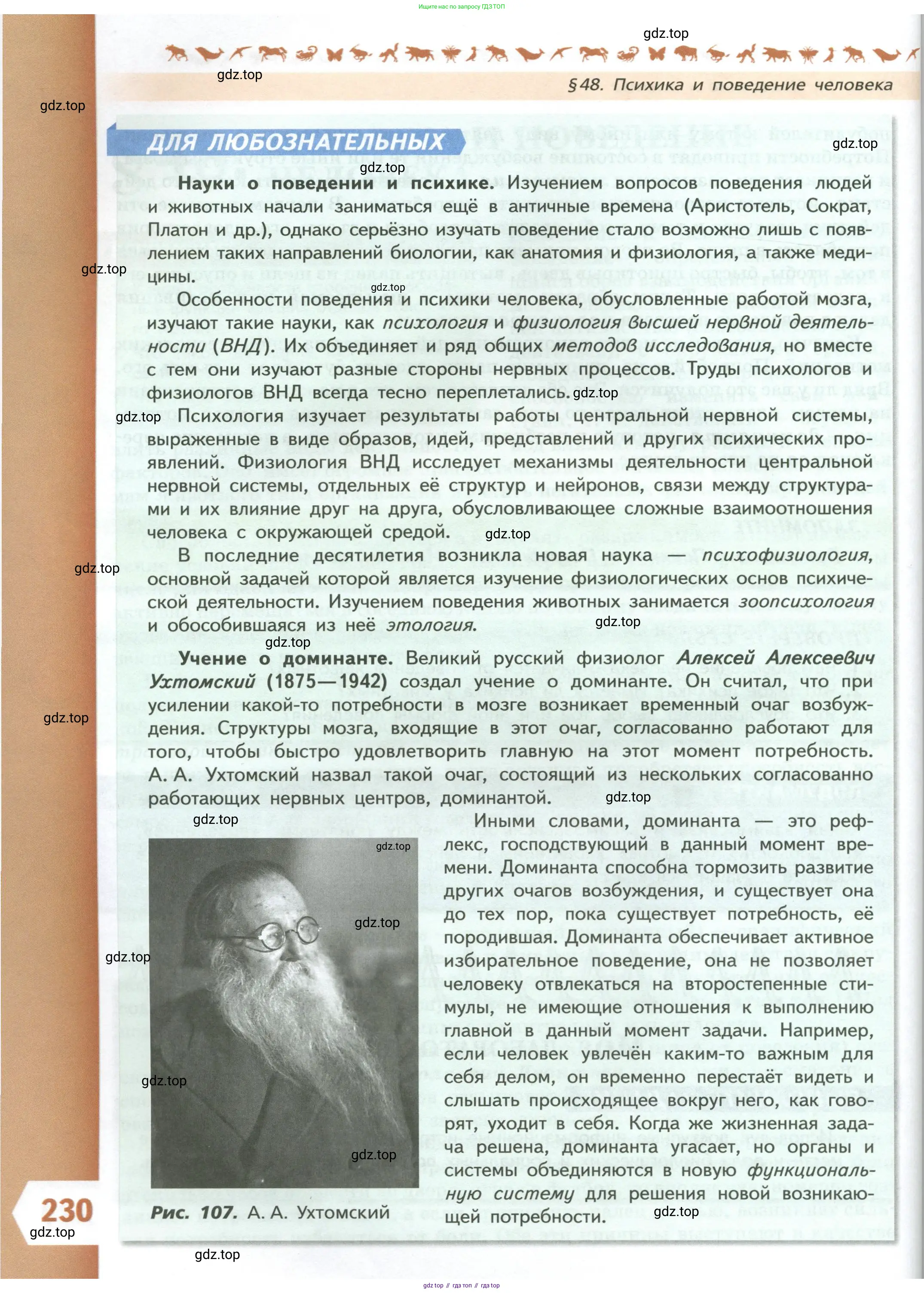Биология, 9 класс Учебник, авторы: Пасечник Владимир Васильевич, Каменский Андрей Александрович, Швецов Глеб Геннадьевич, Гапонюк Зоя Георгиевна, издательство Просвещение, Москва, 2023, белого цвета, страница 230
