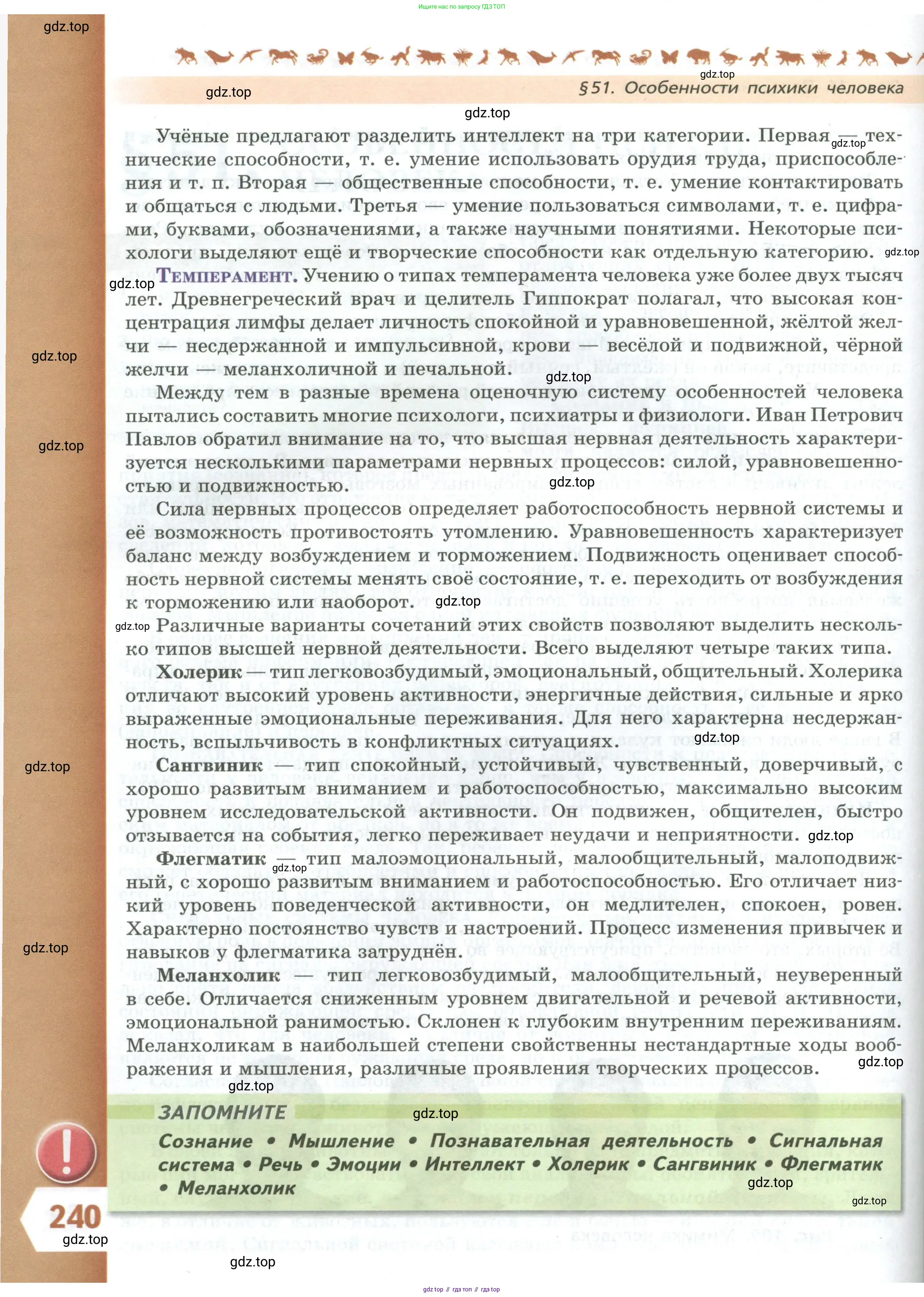 Биология, 9 класс Учебник, авторы: Пасечник Владимир Васильевич, Каменский Андрей Александрович, Швецов Глеб Геннадьевич, Гапонюк Зоя Георгиевна, издательство Просвещение, Москва, 2023, белого цвета, страница 240
