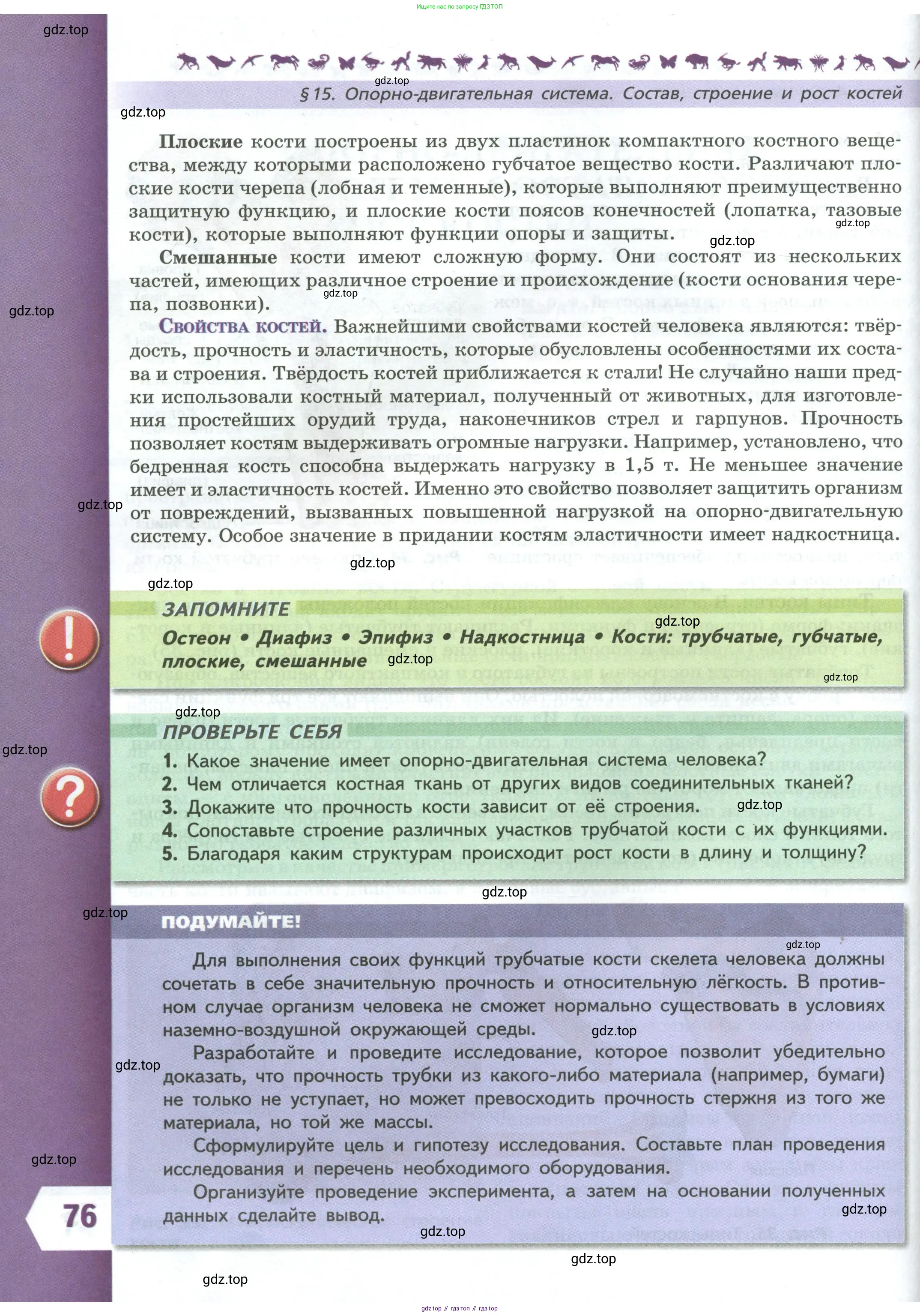 Биология, 9 класс Учебник, авторы: Пасечник Владимир Васильевич, Каменский Андрей Александрович, Швецов Глеб Геннадьевич, Гапонюк Зоя Георгиевна, издательство Просвещение, Москва, 2023, белого цвета, страница 76