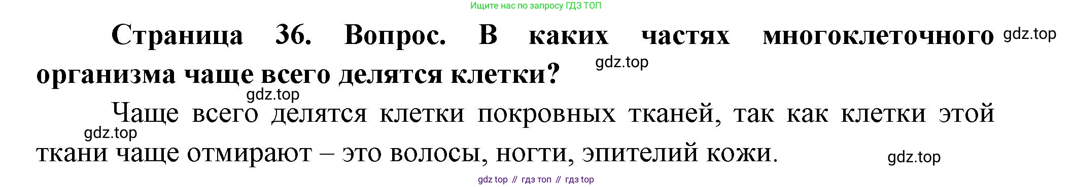 ГДЗ Биология, 9 класс Учебник, авторы: Пасечник Владимир Васильевич, Каменский Андрей Александрович, Швецов Глеб Геннадьевич, Гапонюк Зоя Георгиевна, издательство Просвещение, Москва, 2023, белого цвета, страница 36, Решение