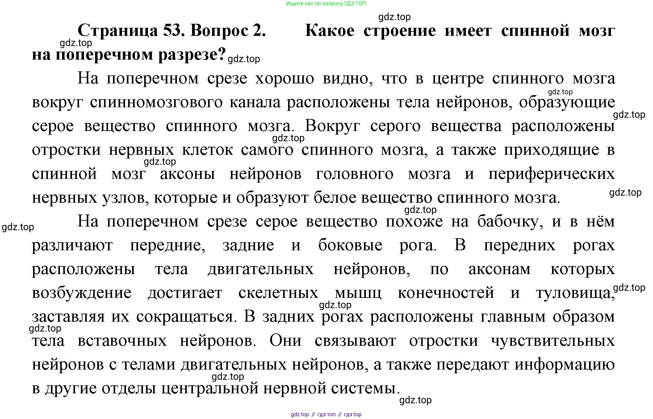 ГДЗ Биология, 9 класс Учебник, авторы: Пасечник Владимир Васильевич, Каменский Андрей Александрович, Швецов Глеб Геннадьевич, Гапонюк Зоя Георгиевна, издательство Просвещение, Москва, 2023, белого цвета, страница 53, номер 2, Решение