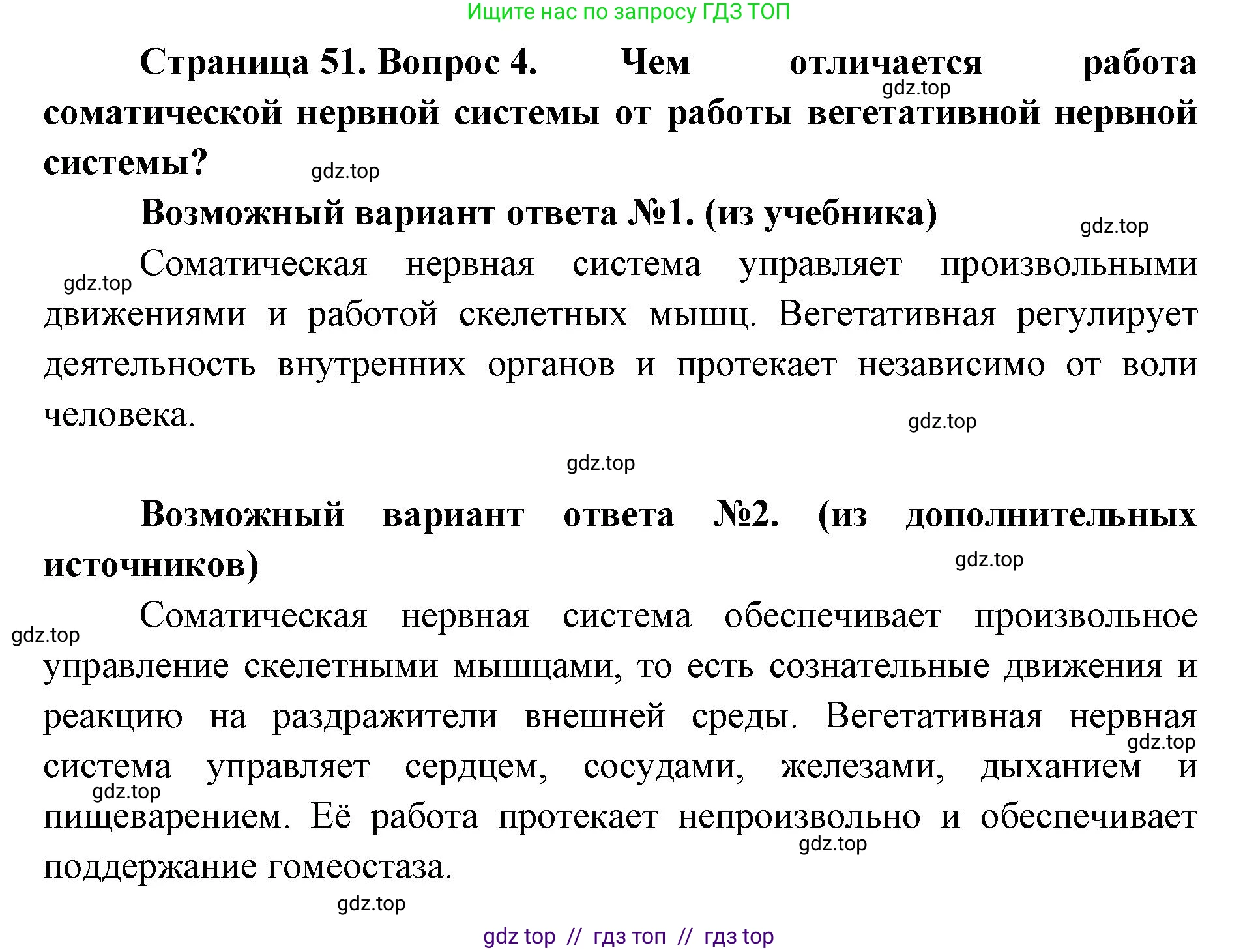Биология, 9 класс Учебник, авторы: Пасечник Владимир Васильевич, Каменский Андрей Александрович, Швецов Глеб Геннадьевич, Гапонюк Зоя Георгиевна, издательство Просвещение, Москва, 2023, белого цвета, страница 51, номер 4, Решение 2