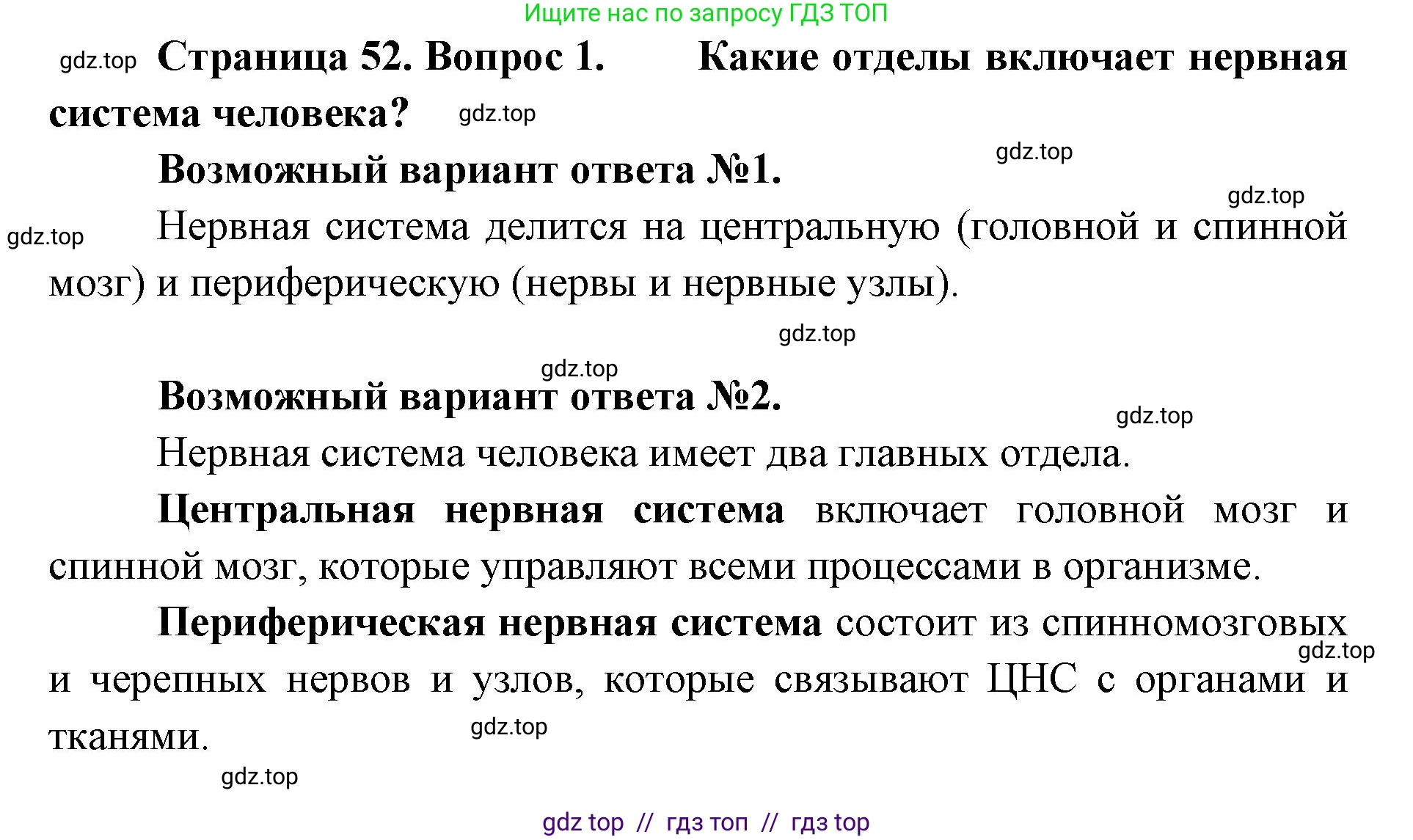 Биология, 9 класс Учебник, авторы: Пасечник Владимир Васильевич, Каменский Андрей Александрович, Швецов Глеб Геннадьевич, Гапонюк Зоя Георгиевна, издательство Просвещение, Москва, 2023, белого цвета, страница 52, номер 1, Решение 2