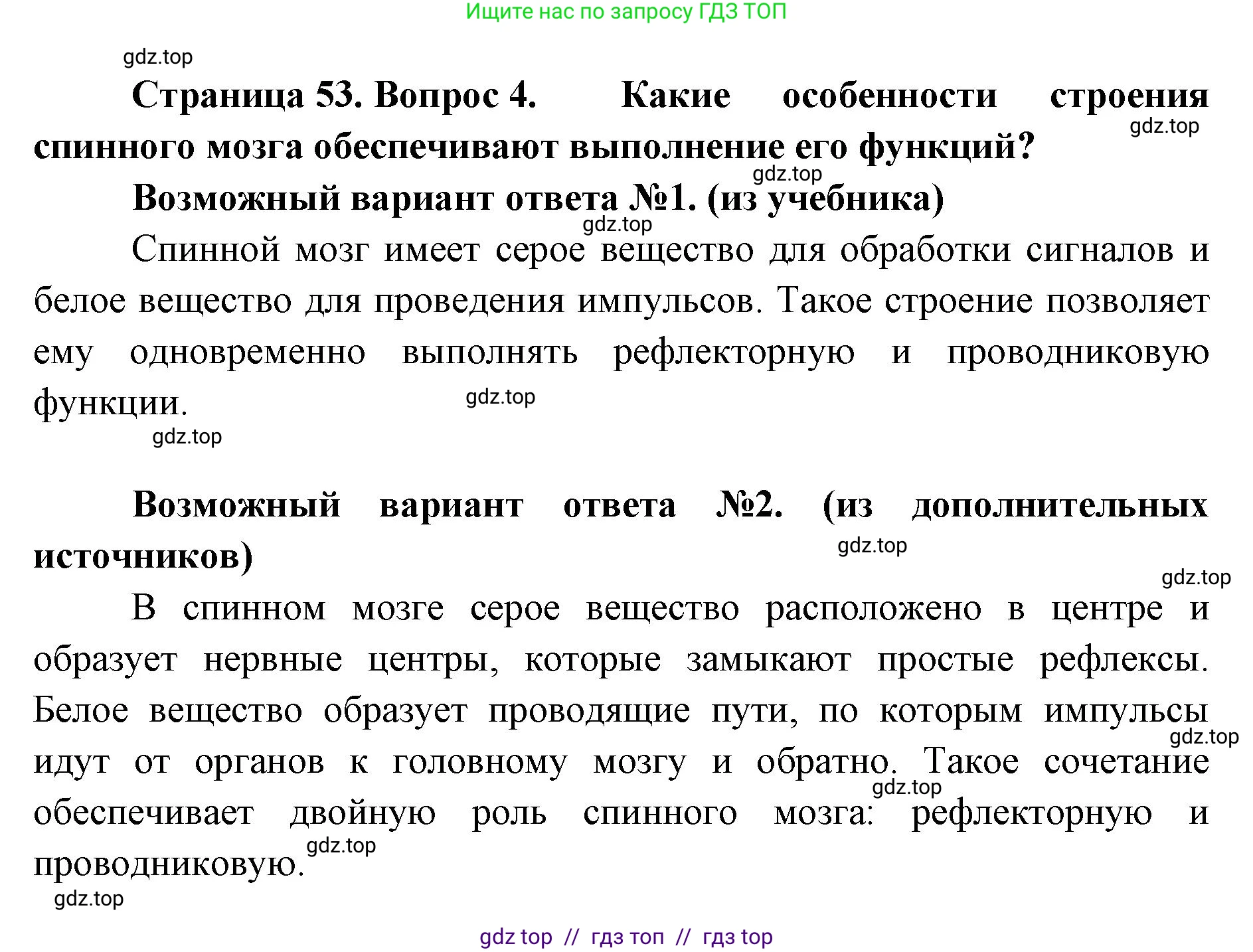 Биология, 9 класс Учебник, авторы: Пасечник Владимир Васильевич, Каменский Андрей Александрович, Швецов Глеб Геннадьевич, Гапонюк Зоя Георгиевна, издательство Просвещение, Москва, 2023, белого цвета, страница 53, номер 4, Решение 2