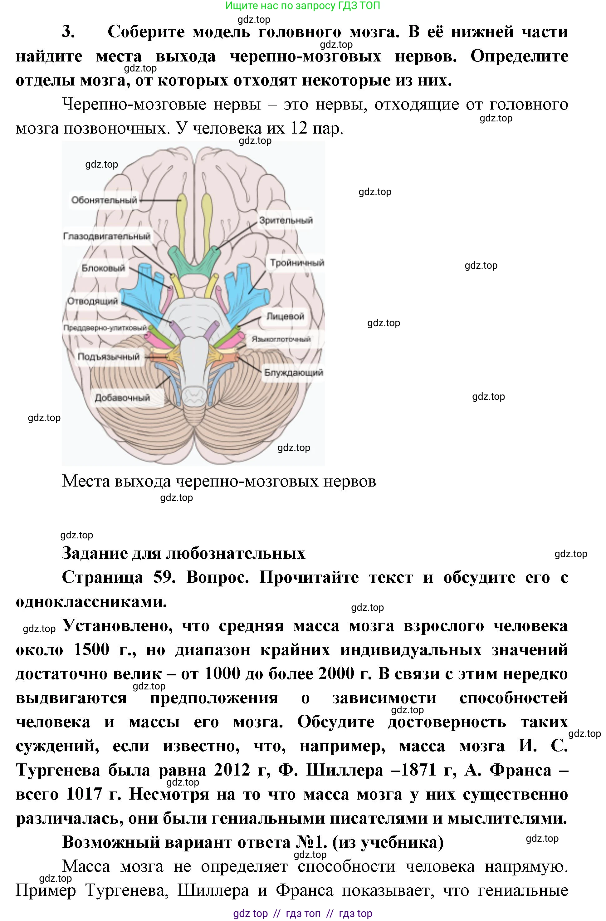 Биология, 9 класс Учебник, авторы: Пасечник Владимир Васильевич, Каменский Андрей Александрович, Швецов Глеб Геннадьевич, Гапонюк Зоя Георгиевна, издательство Просвещение, Москва, 2023, белого цвета, страница 58, Решение 2 (продолжение 3)