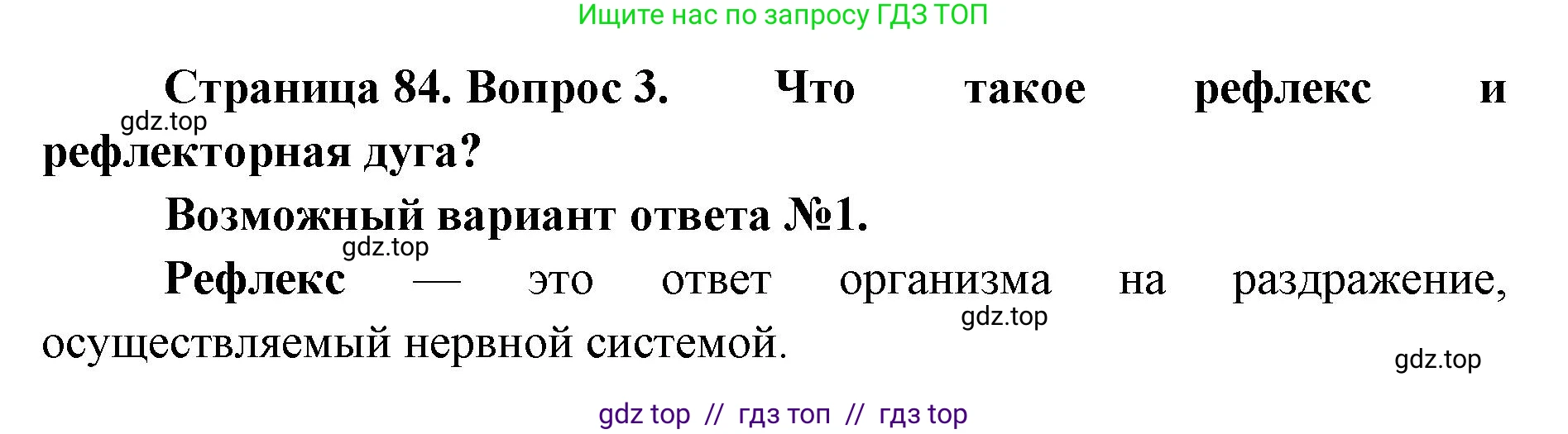 Биология, 9 класс Учебник, авторы: Пасечник Владимир Васильевич, Каменский Андрей Александрович, Швецов Глеб Геннадьевич, Гапонюк Зоя Георгиевна, издательство Просвещение, Москва, 2023, белого цвета, страница 84, номер 3, Решение 2