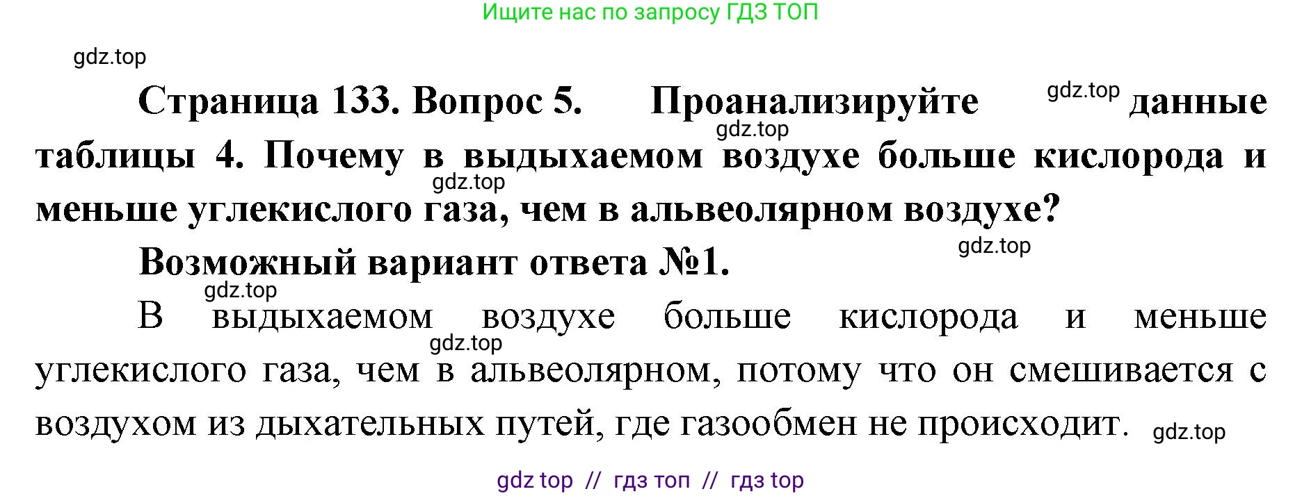 Биология, 9 класс Учебник, авторы: Пасечник Владимир Васильевич, Каменский Андрей Александрович, Швецов Глеб Геннадьевич, Гапонюк Зоя Георгиевна, издательство Просвещение, Москва, 2023, белого цвета, страница 133, номер 5, Решение 2