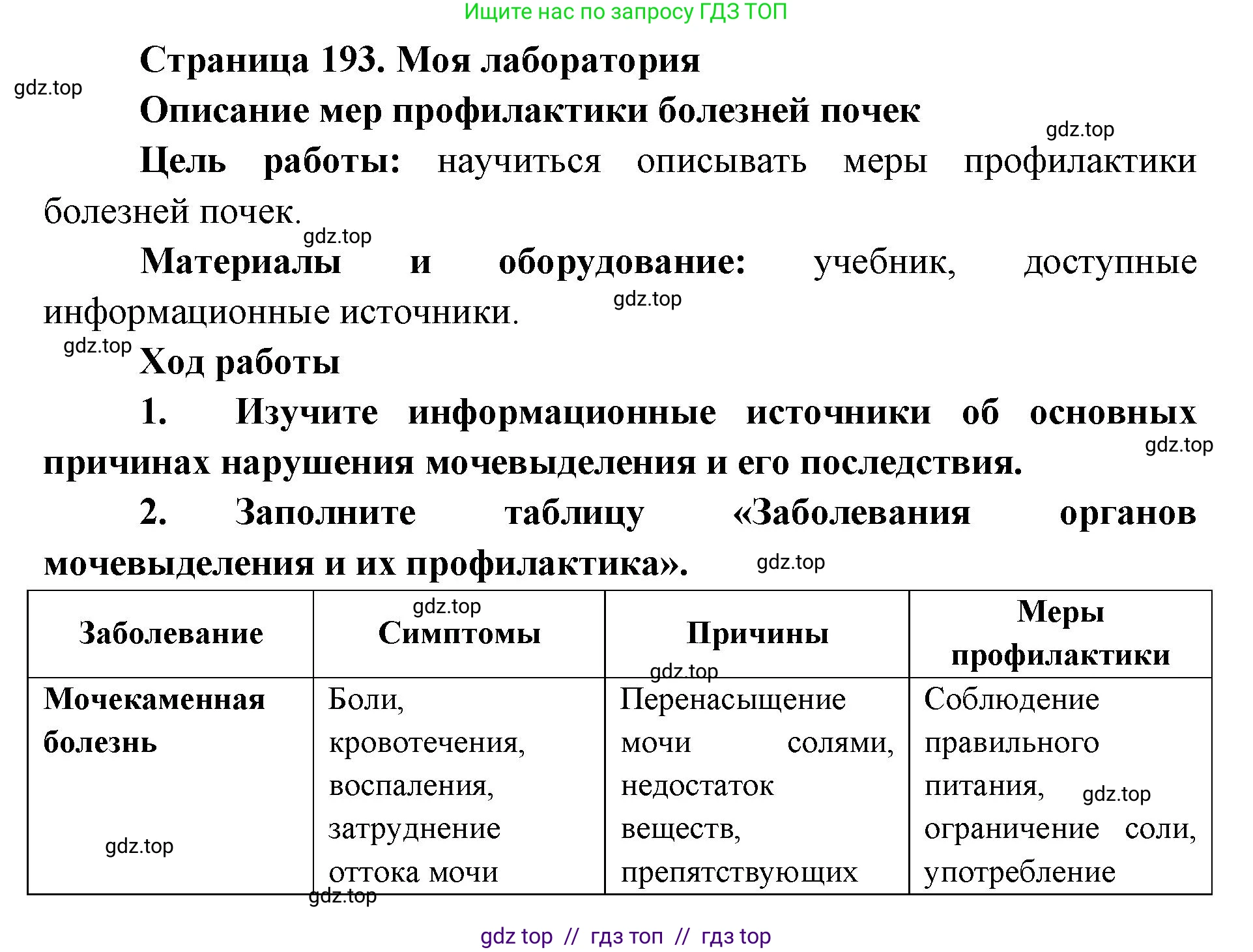 Биология, 9 класс Учебник, авторы: Пасечник Владимир Васильевич, Каменский Андрей Александрович, Швецов Глеб Геннадьевич, Гапонюк Зоя Георгиевна, издательство Просвещение, Москва, 2023, белого цвета, страница 193, Решение 2