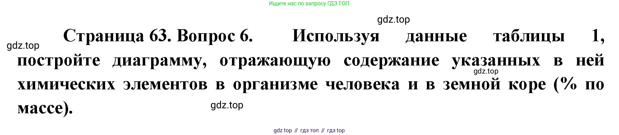 ГДЗ Биология, 10 класс Учебник, авторы: Пасечник Владимир Васильевич, Каменский Андрей Александрович, Рубцов Александр Михайлович, Швецов Глеб Геннадьевич, Абовян Леван Арташесович, Гапонюк Зоя Георгиевна, издательство Просвещение, Москва, 2024, коричневого цвета, Часть 1, страница 63, номер 6, Решение