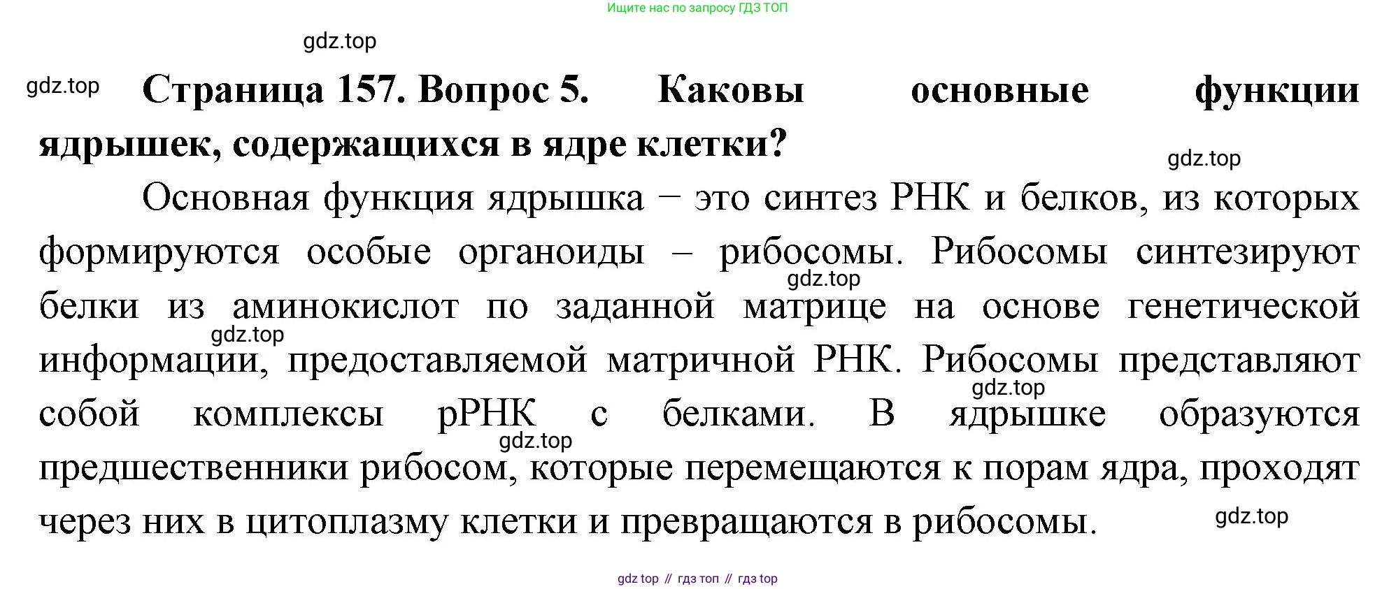 ГДЗ Биология, 10 класс Учебник, авторы: Пасечник Владимир Васильевич, Каменский Андрей Александрович, Рубцов Александр Михайлович, Швецов Глеб Геннадьевич, Абовян Леван Арташесович, Гапонюк Зоя Георгиевна, издательство Просвещение, Москва, 2024, коричневого цвета, Часть 1, страница 157, номер 5, Решение