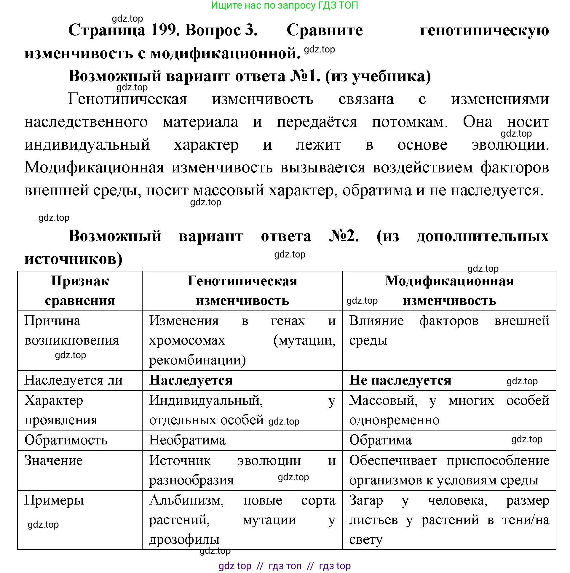 Биология, 10 класс Учебник, авторы: Пасечник Владимир Васильевич, Каменский Андрей Александрович, Рубцов Александр Михайлович, Швецов Глеб Геннадьевич, Абовян Леван Арташесович, Гапонюк Зоя Георгиевна, издательство Просвещение, Москва, 2024, коричневого цвета, Часть 2, страница 199, номер 3, Решение2