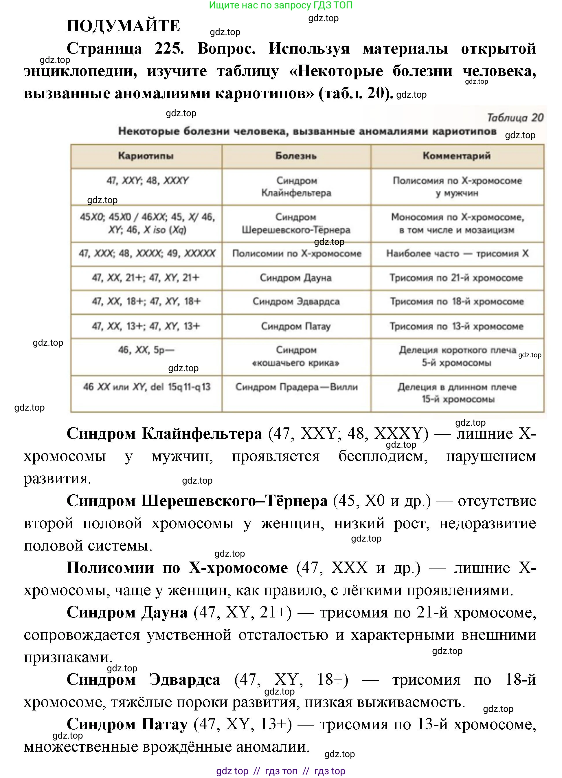 Биология, 10 класс Учебник, авторы: Пасечник Владимир Васильевич, Каменский Андрей Александрович, Рубцов Александр Михайлович, Швецов Глеб Геннадьевич, Абовян Леван Арташесович, Гапонюк Зоя Георгиевна, издательство Просвещение, Москва, 2024, коричневого цвета, Часть 2, страница 225, Решение2