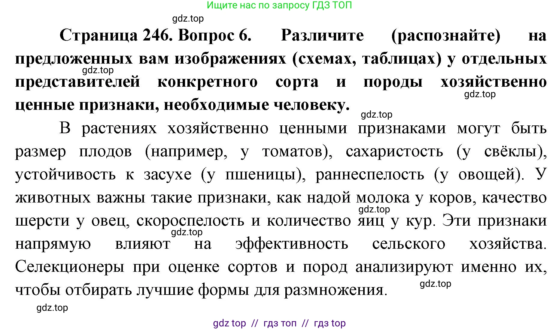 Биология, 10 класс Учебник, авторы: Пасечник Владимир Васильевич, Каменский Андрей Александрович, Рубцов Александр Михайлович, Швецов Глеб Геннадьевич, Абовян Леван Арташесович, Гапонюк Зоя Георгиевна, издательство Просвещение, Москва, 2024, коричневого цвета, Часть 2, страница 247, номер 6, Решение2