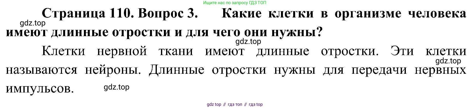 ГДЗ Биология, 10 класс Учебник, авторы: Пасечник Владимир Васильевич, Каменский Андрей Александрович, Рубцов Александр Михайлович, Швецов Глеб Геннадьевич, Гапонюк Зоя Георгиевна, издательство Просвещение, Москва, 2018, зелёного цвета, страница 110, номер 3, Решение