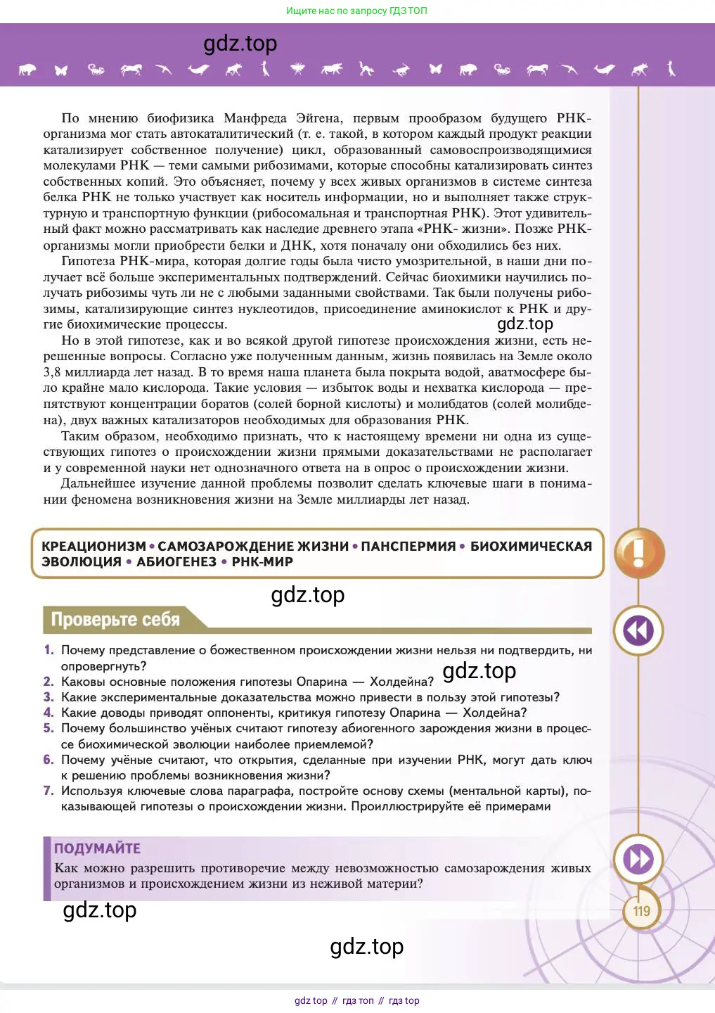 Биология, 11 класс Учебник, авторы: Пасечник Владимир Васильевич, Каменский Андрей Александрович, Рубцов Александр Михайлович, Швецов Глеб Геннадьевич, Абовян Леван Арташесович, Гапонюк Зоя Георгиевна, издательство Просвещение, Москва, 2023, страница 119