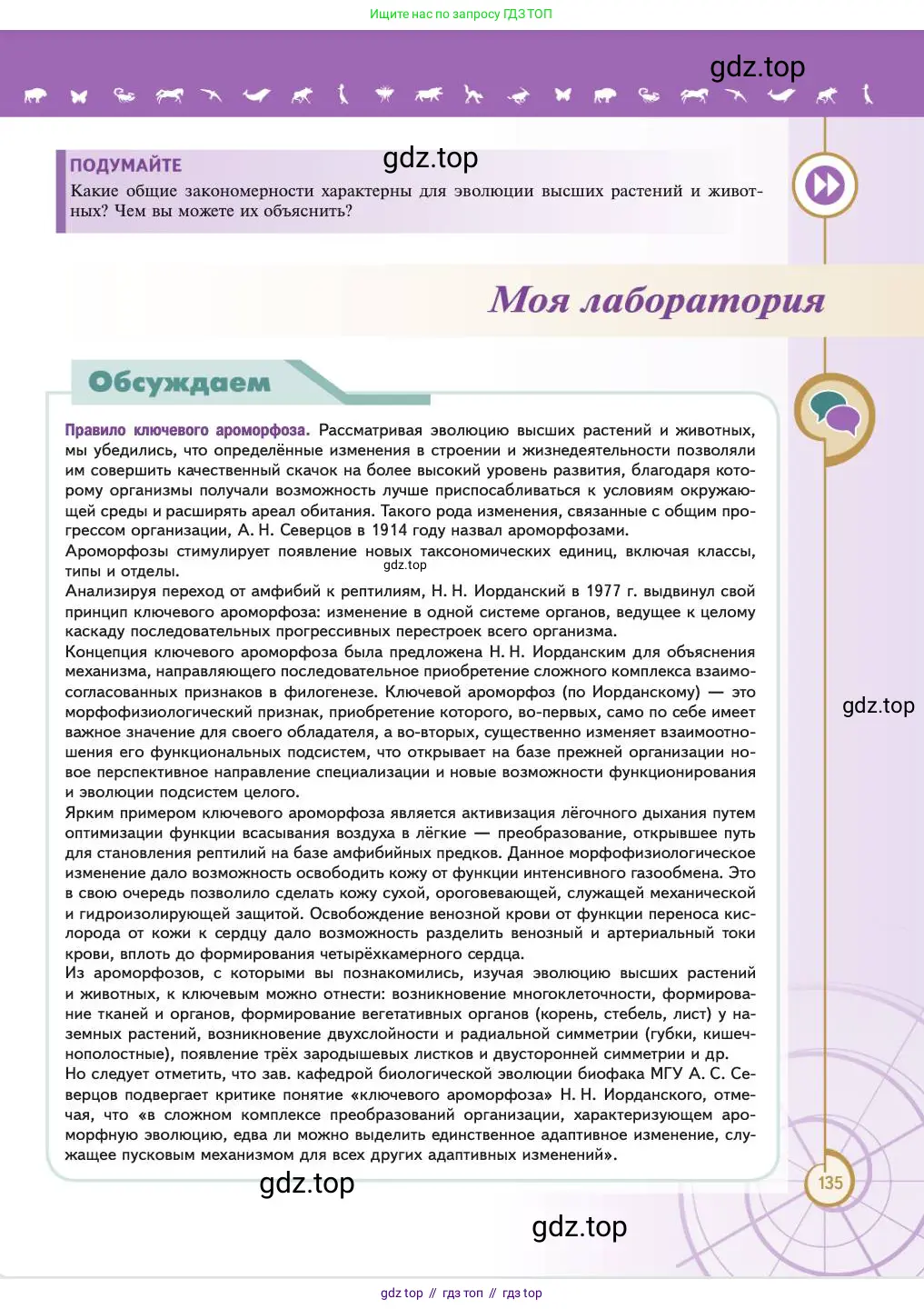 Биология, 11 класс Учебник, авторы: Пасечник Владимир Васильевич, Каменский Андрей Александрович, Рубцов Александр Михайлович, Швецов Глеб Геннадьевич, Абовян Леван Арташесович, Гапонюк Зоя Георгиевна, издательство Просвещение, Москва, 2023, страница 135
