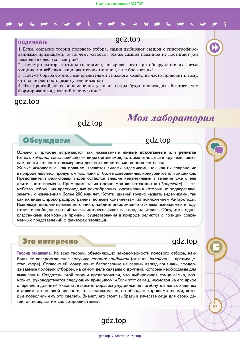 Биология, 11 класс Учебник, авторы: Пасечник Владимир Васильевич, Каменский Андрей Александрович, Рубцов Александр Михайлович, Швецов Глеб Геннадьевич, Абовян Леван Арташесович, Гапонюк Зоя Георгиевна, издательство Просвещение, Москва, 2023, страница 57