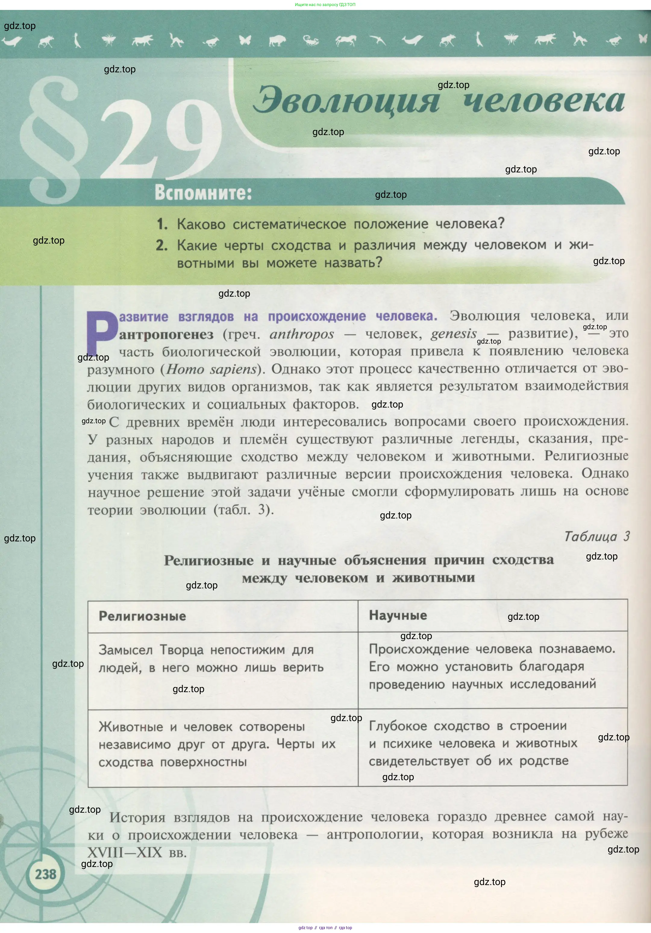 Биология, 11 класс Учебник, авторы: Пасечник Владимир Васильевич, Каменский Андрей Александрович, Рубцов Александр Михайлович, Швецов Глеб Геннадьевич, Гапонюк Зоя Георгиевна, издательство Просвещение, Москва, 2018, страница 238