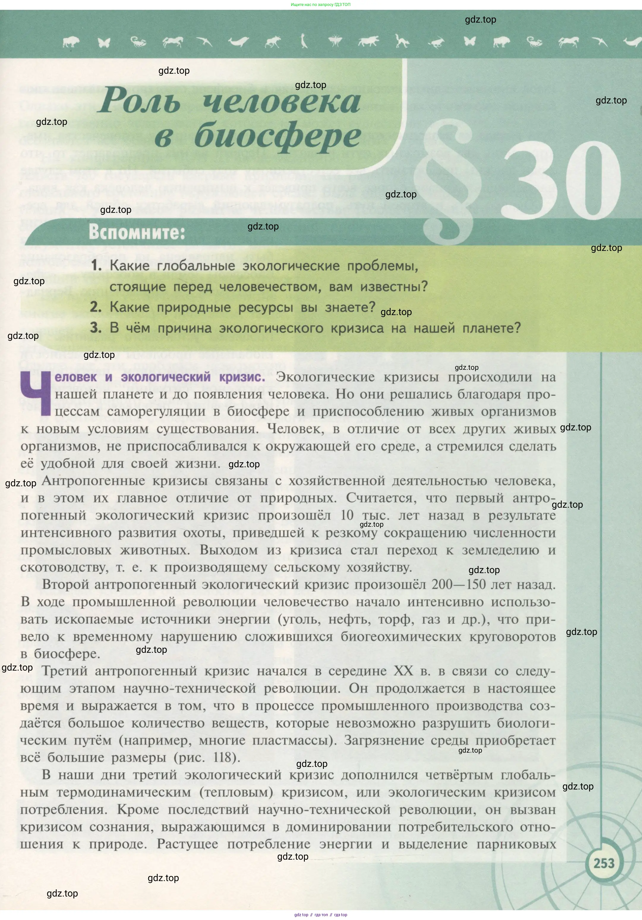 Биология, 11 класс Учебник, авторы: Пасечник Владимир Васильевич, Каменский Андрей Александрович, Рубцов Александр Михайлович, Швецов Глеб Геннадьевич, Гапонюк Зоя Георгиевна, издательство Просвещение, Москва, 2018, страница 253