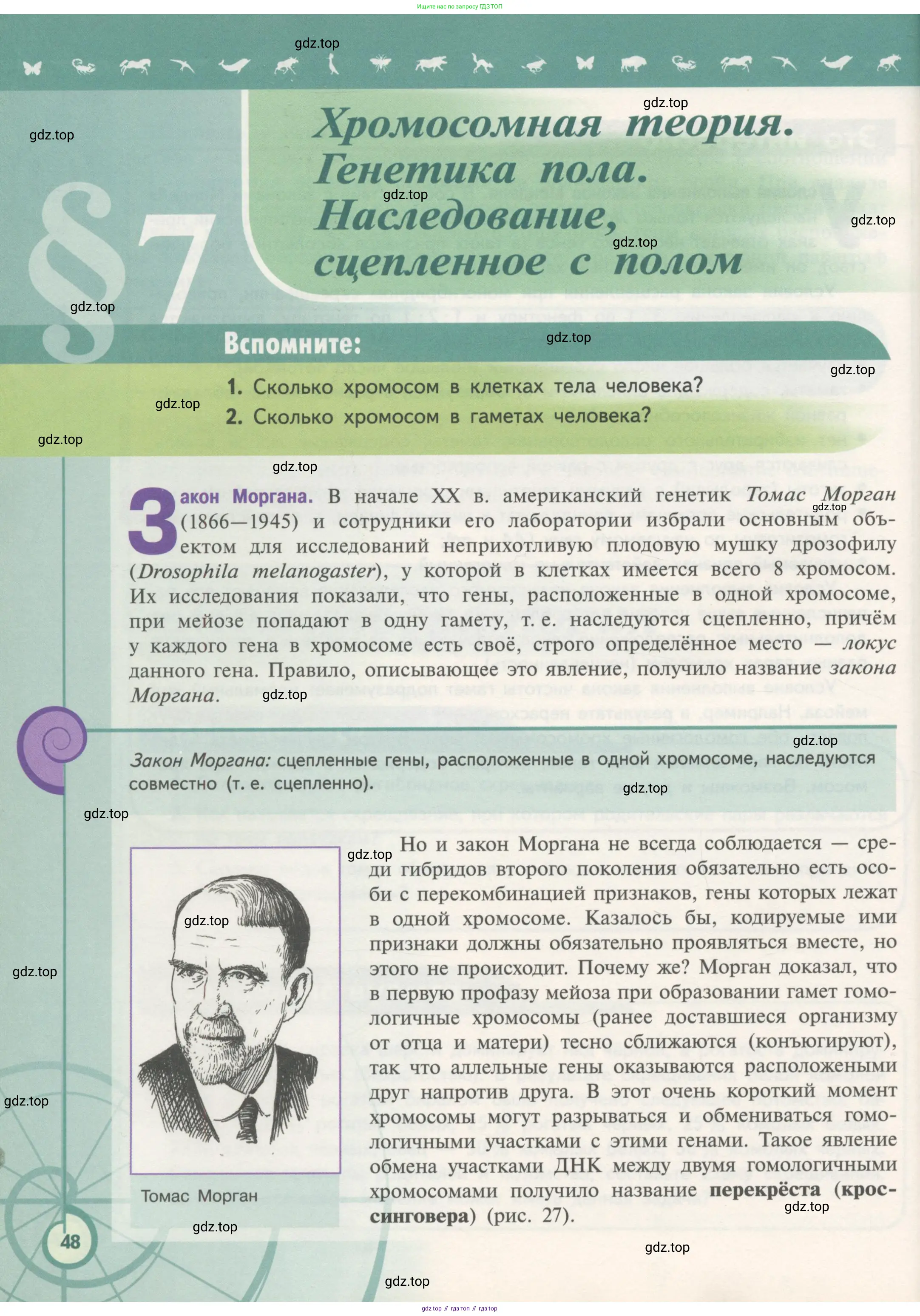 Биология, 11 класс Учебник, авторы: Пасечник Владимир Васильевич, Каменский Андрей Александрович, Рубцов Александр Михайлович, Швецов Глеб Геннадьевич, Гапонюк Зоя Георгиевна, издательство Просвещение, Москва, 2018, страница 48