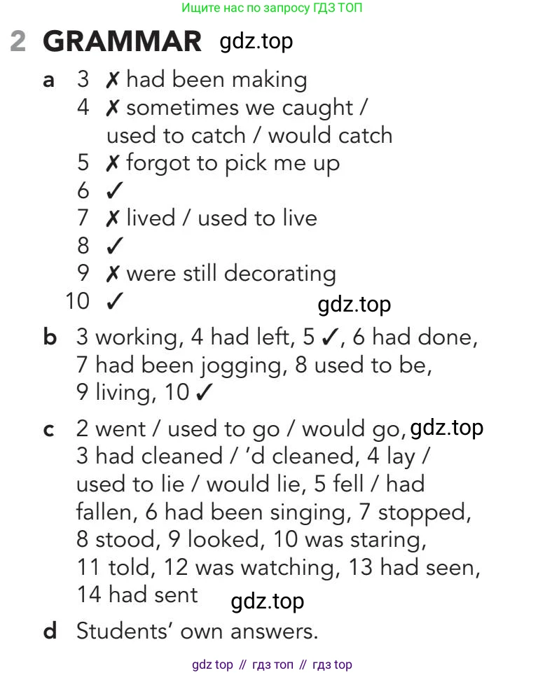 Английский язык (english), 5-11 класс Рабочая тетрадь (workbook), авторы: Latham-Koenig Christina, Oxenden Clive, Lambert Jerry, Chomacki Kate, Hudson Jane, издательство Oxford University Press, Москва, 2019, бирюзового цвета, страница 12, номер 2, Answers