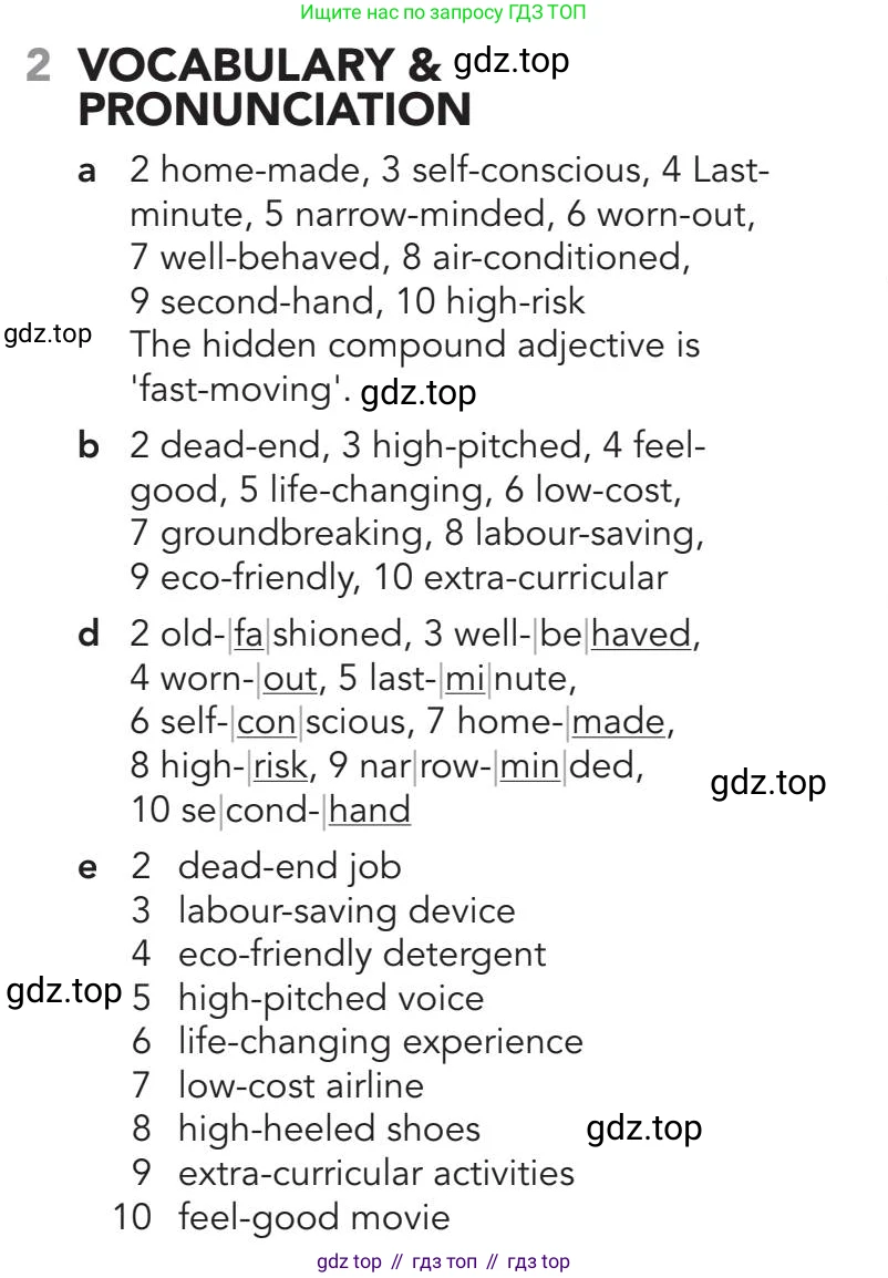 Английский язык (english), 5-11 класс Рабочая тетрадь (workbook), авторы: Latham-Koenig Christina, Oxenden Clive, Lambert Jerry, Chomacki Kate, Hudson Jane, издательство Oxford University Press, Москва, 2019, бирюзового цвета, страница 41, номер 2, Answers