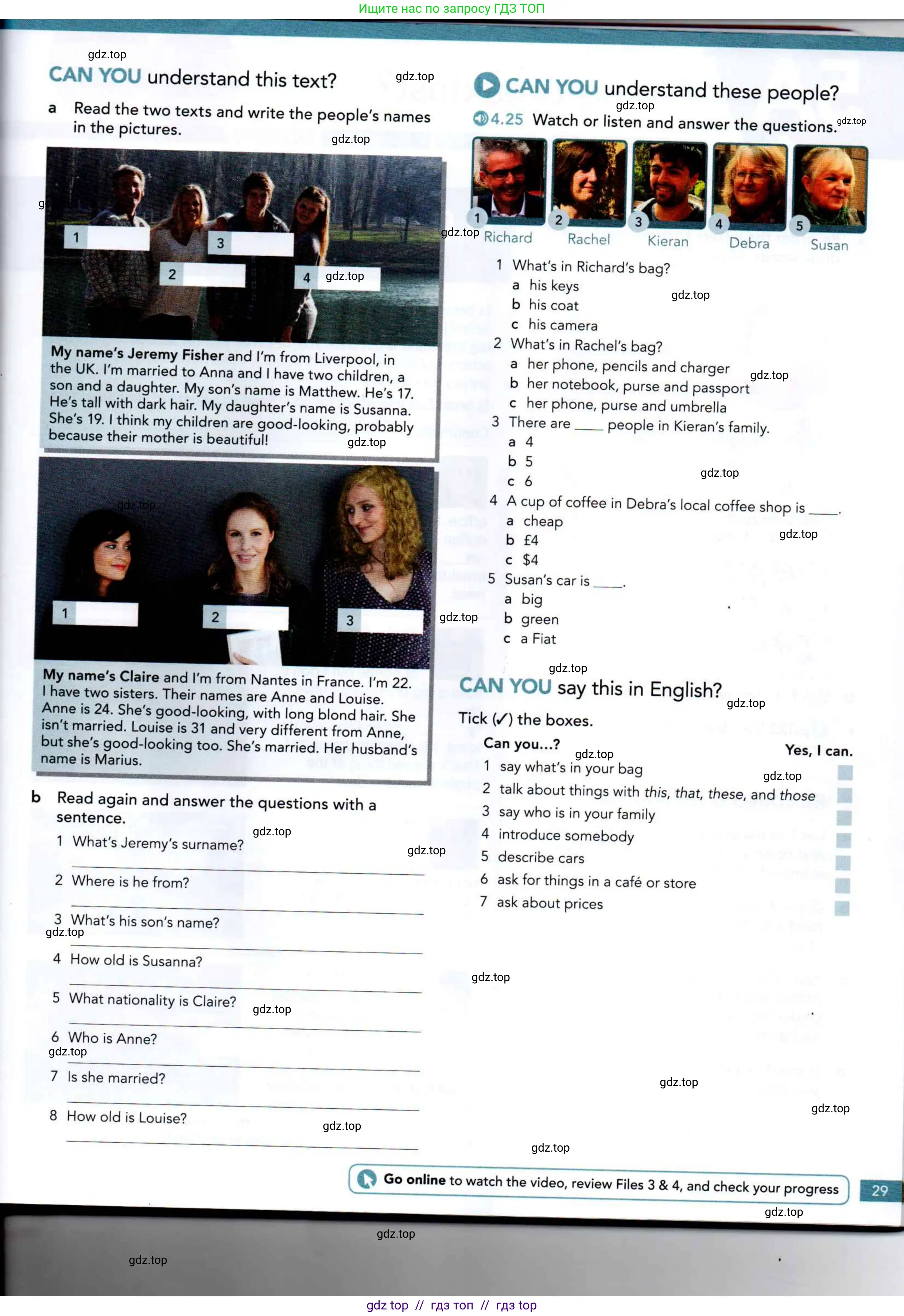 Английский язык (english), 5 класс Учебник (Student's book), авторы: Latham-Koenig Christina, Oxenden Clive, Lambert Jerry, издательство Oxford University Press, Москва, 2019, белого цвета, страница 29