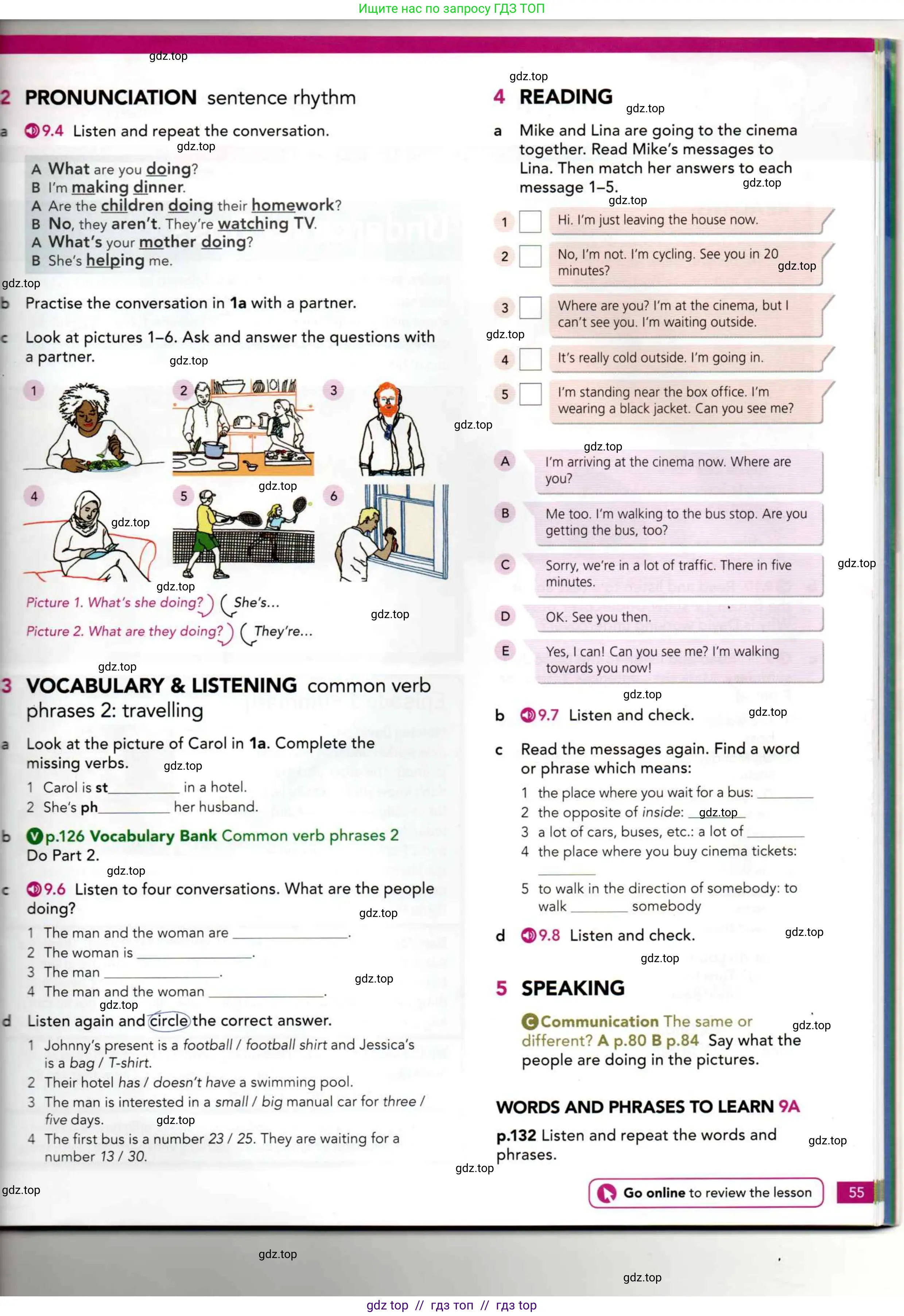 Английский язык (english), 5 класс Учебник (Student's book), авторы: Latham-Koenig Christina, Oxenden Clive, Lambert Jerry, издательство Oxford University Press, Москва, 2019, белого цвета, страница 55