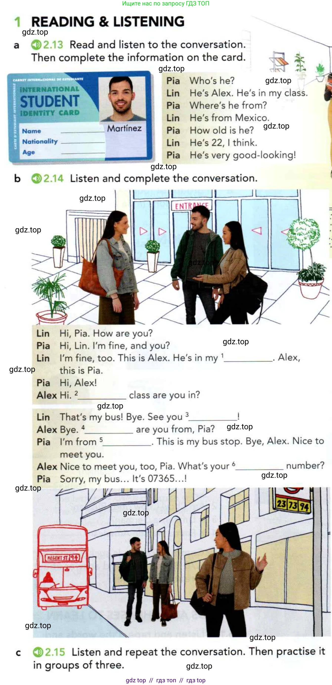 Английский язык (english), 5 класс Учебник (Student's book), авторы: Latham-Koenig Christina, Oxenden Clive, Lambert Jerry, издательство Oxford University Press, Москва, 2019, белого цвета, страница 14, номер 1, Условие