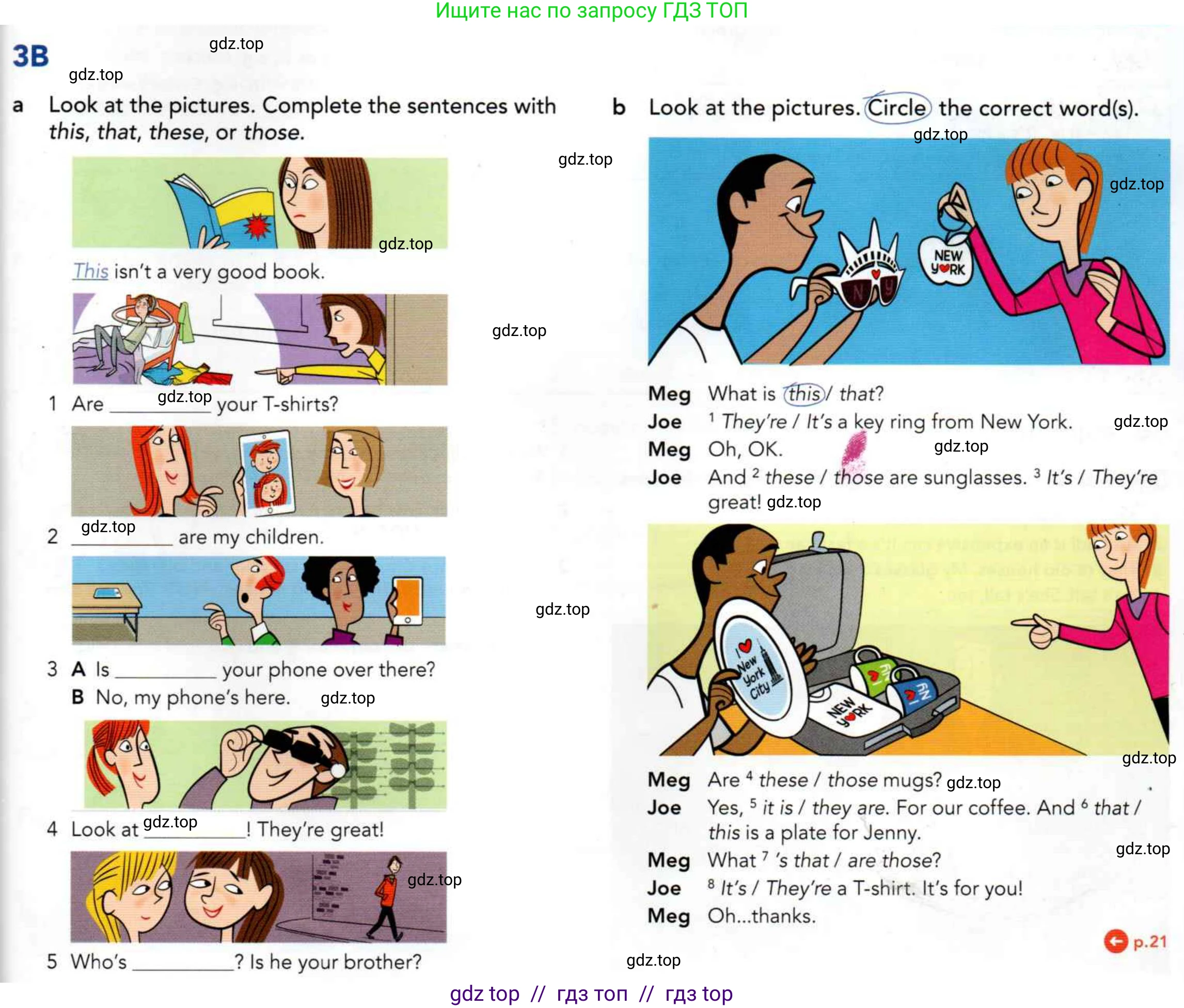 Английский язык (english), 5 класс Учебник (Student's book), авторы: Latham-Koenig Christina, Oxenden Clive, Lambert Jerry, издательство Oxford University Press, Москва, 2019, белого цвета, страница 21, номер 3, Условие (продолжение 3)