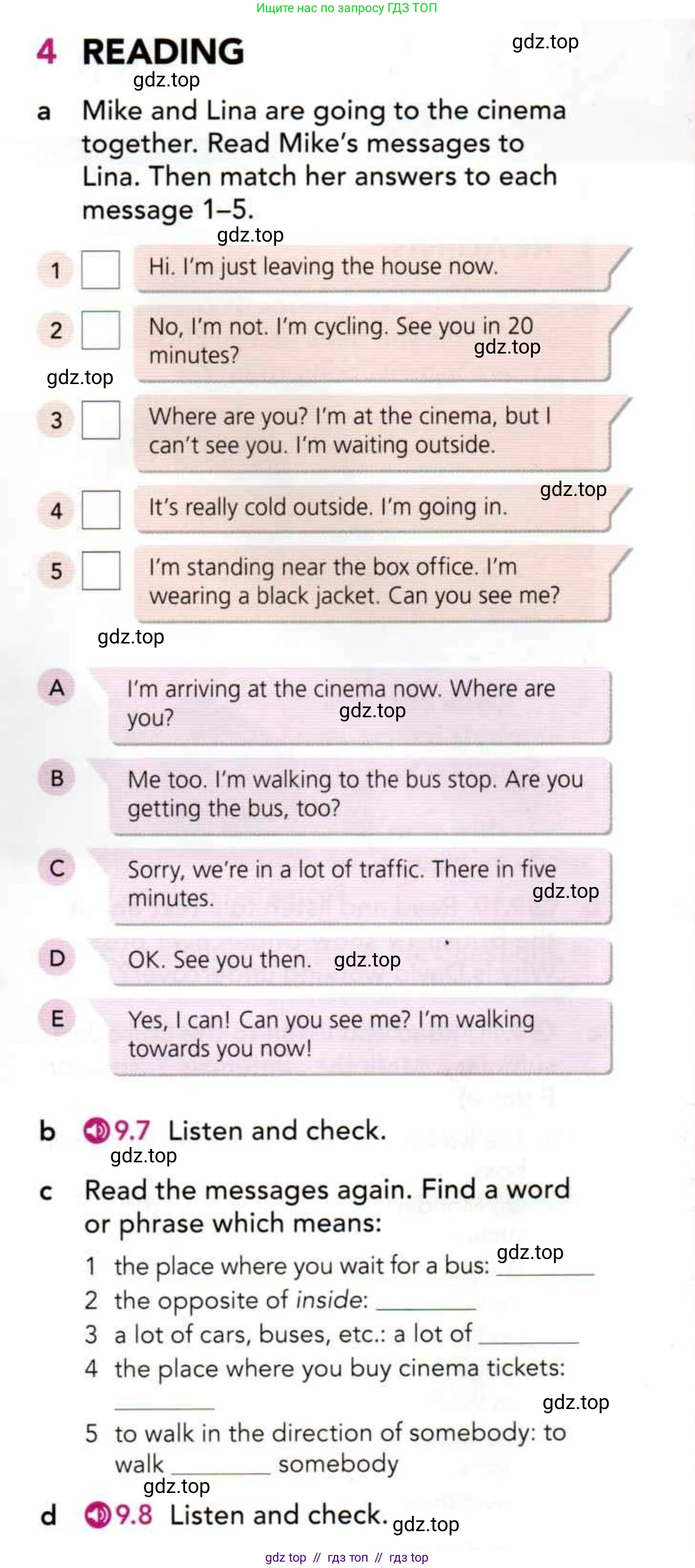 Английский язык (english), 5 класс Учебник (Student's book), авторы: Latham-Koenig Christina, Oxenden Clive, Lambert Jerry, издательство Oxford University Press, Москва, 2019, белого цвета, страница 55, номер 4, Условие