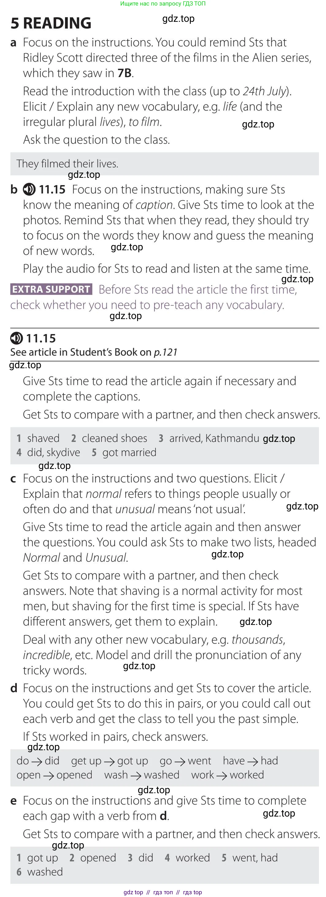 Английский язык (english), 5 класс Учебник (Student's book), авторы: Latham-Koenig Christina, Oxenden Clive, Lambert Jerry, издательство Oxford University Press, Москва, 2019, белого цвета, страница 69, номер 5, Teacer's Guide