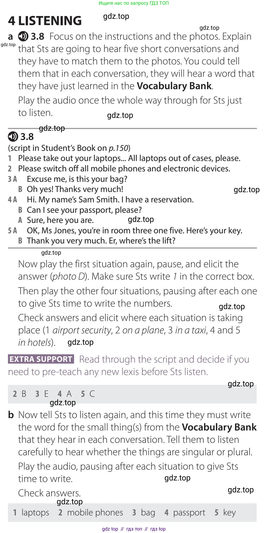 Английский язык (english), 5 класс Учебник (Student's book), авторы: Latham-Koenig Christina, Oxenden Clive, Lambert Jerry, издательство Oxford University Press, Москва, 2019, белого цвета, страница 19, номер 4, Teacer's Guide