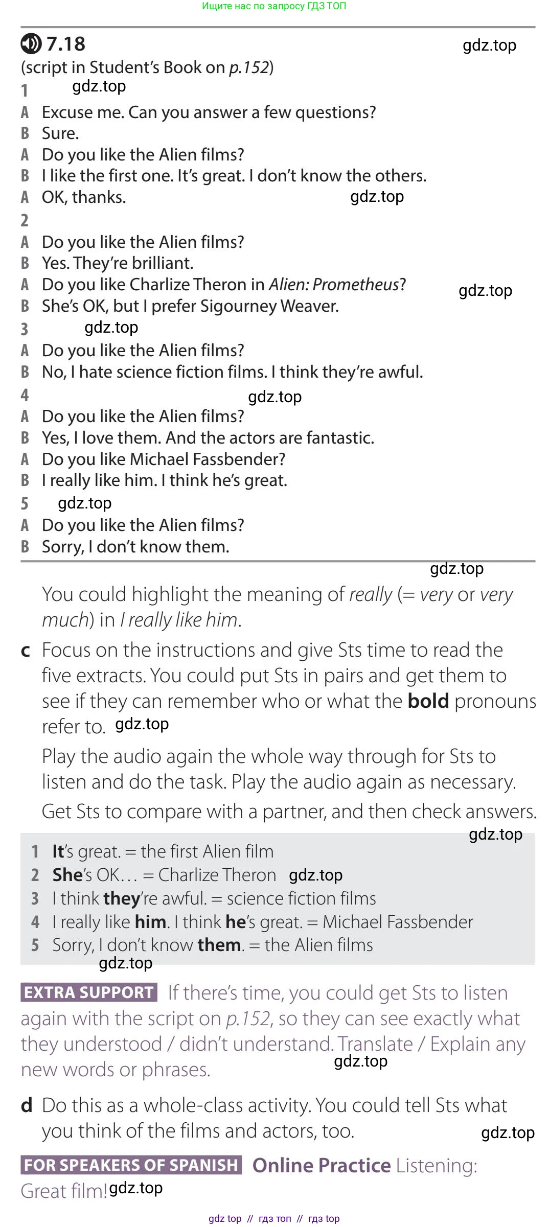 Английский язык (english), 5 класс Учебник (Student's book), авторы: Latham-Koenig Christina, Oxenden Clive, Lambert Jerry, издательство Oxford University Press, Москва, 2019, белого цвета, страница 45, номер 3, Teacer's Guide (продолжение 2)