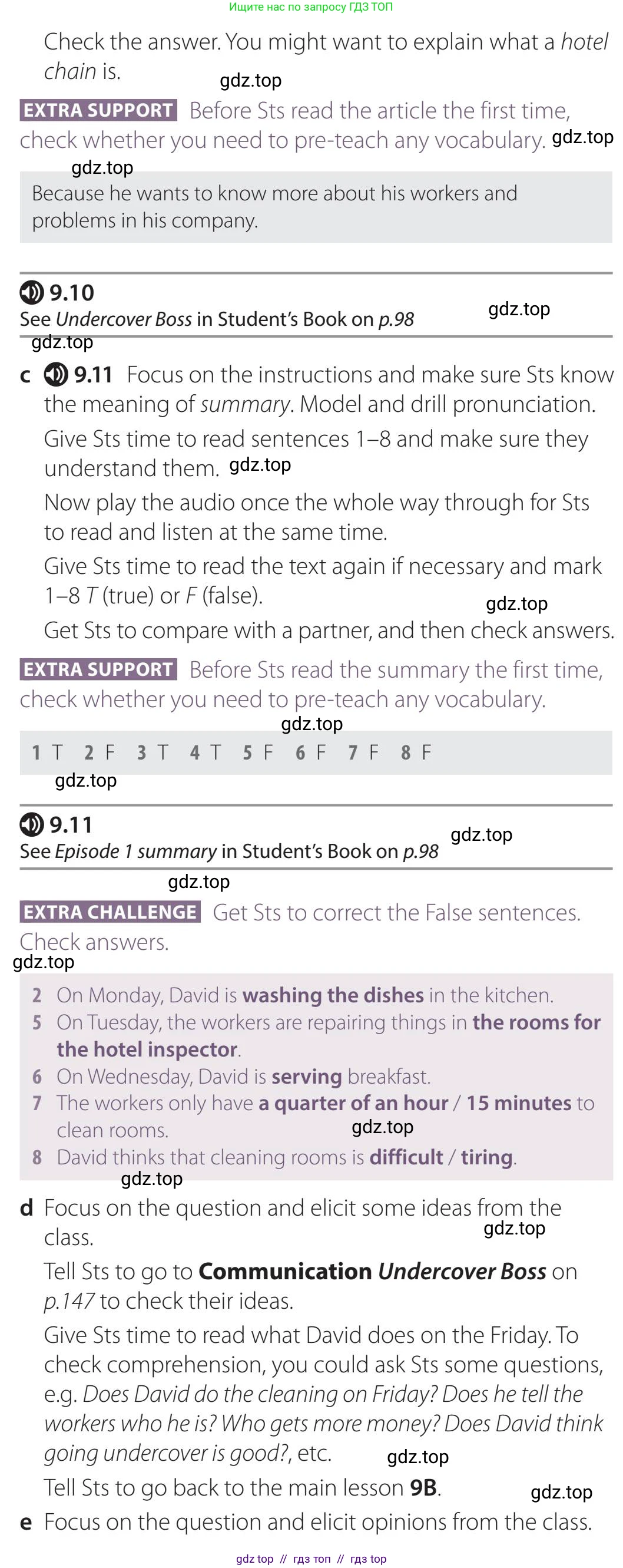 Английский язык (english), 5 класс Учебник (Student's book), авторы: Latham-Koenig Christina, Oxenden Clive, Lambert Jerry, издательство Oxford University Press, Москва, 2019, белого цвета, страница 56, номер 1, Teacer's Guide (продолжение 2)