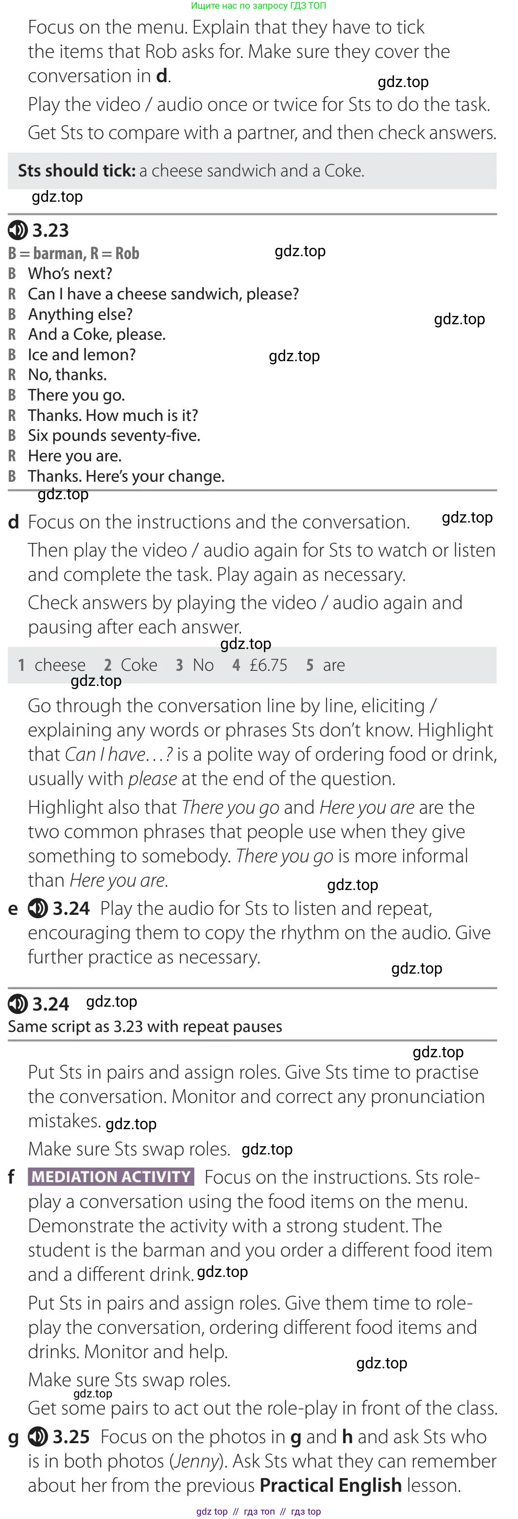 Английский язык (english), 5 класс Учебник (Student's book), авторы: Latham-Koenig Christina, Oxenden Clive, Lambert Jerry, издательство Oxford University Press, Москва, 2019, белого цвета, страница 22, номер 3, Teacer's Guide (продолжение 2)