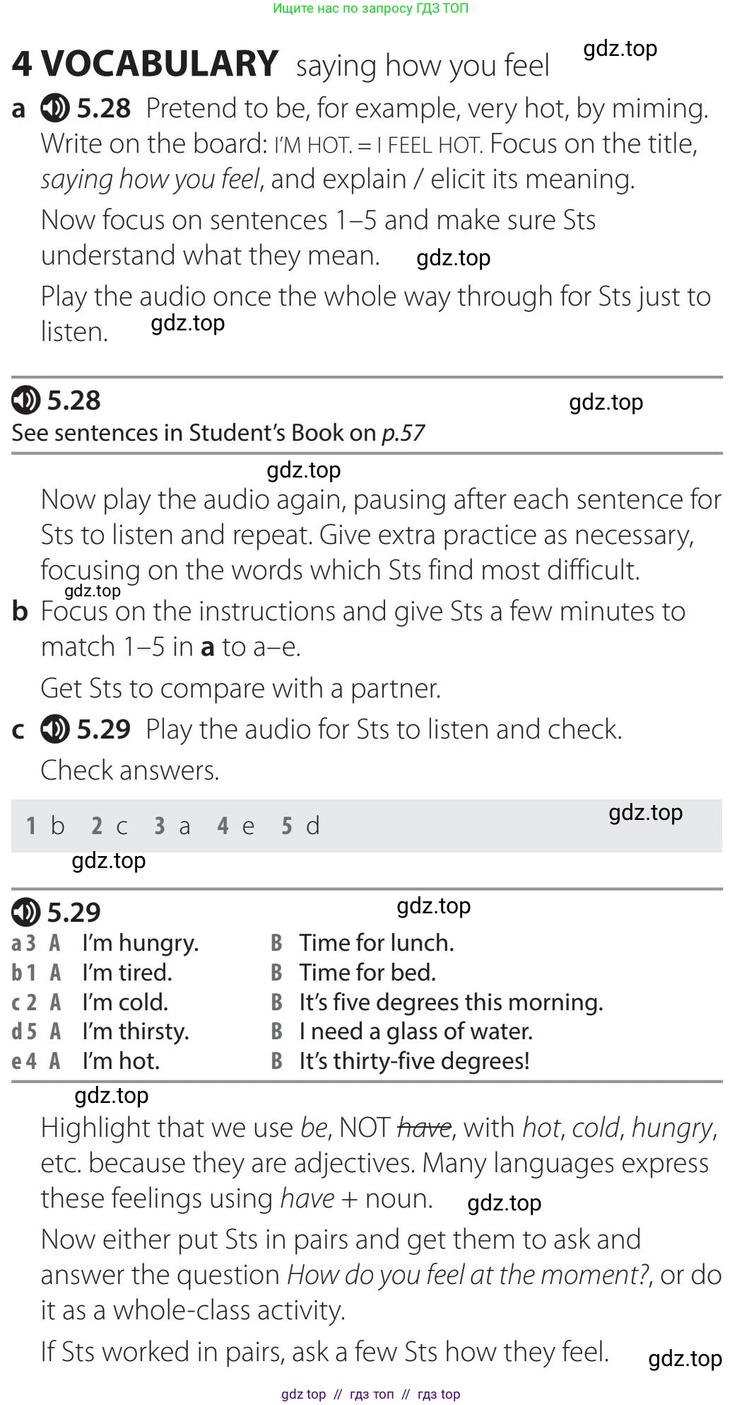 Английский язык (english), 5 класс Учебник (Student's book), авторы: Latham-Koenig Christina, Oxenden Clive, Lambert Jerry, издательство Oxford University Press, Москва, 2019, белого цвета, страница 35, номер 4, Teacer's Guide