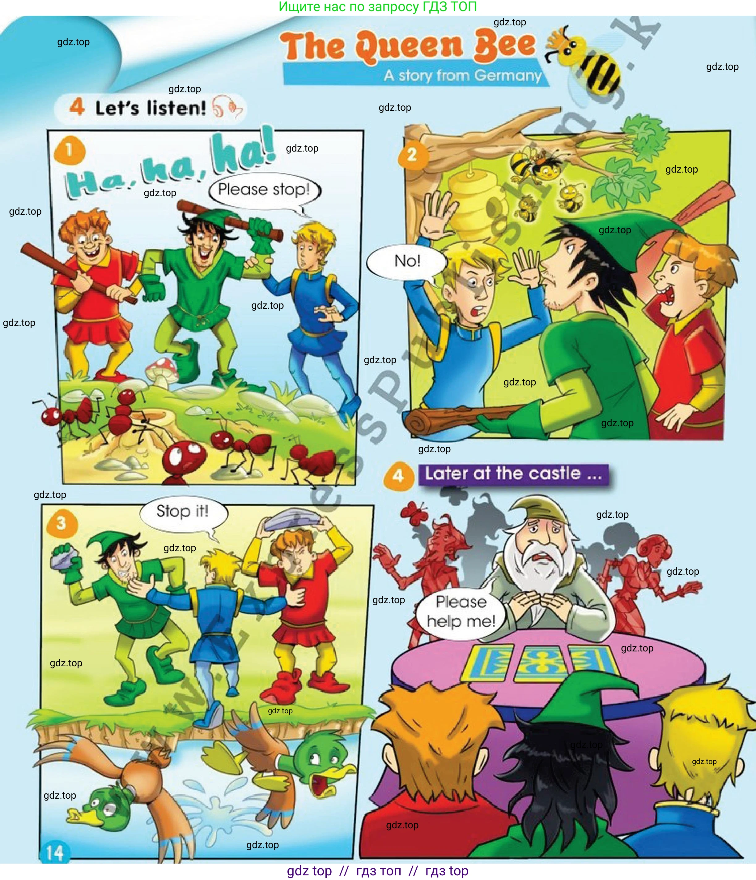 Английский язык (english), 1 класс Учебник (Pupil's book), авторы: Дули Дженни (Dooley Jenny), Эванс Вирджиния (Evans Virginia), Оби Боб (Obee Bob), издательство Express Publishing, Алматы, 2016, голубого цвета, страница 14, номер 4, Условие